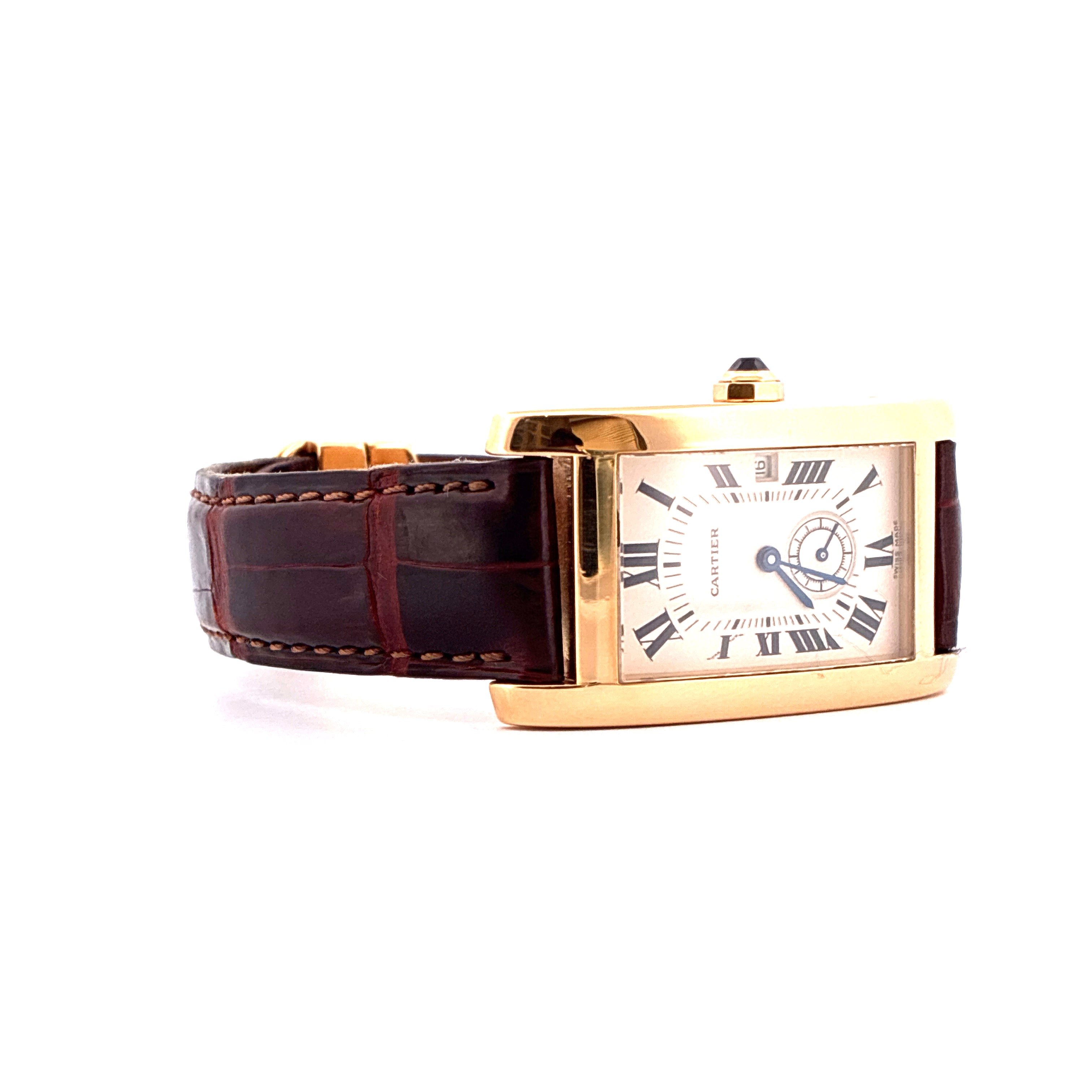 Cartier - Tank Américaine / Yellow Gold / Box / Folding-Clasp - [product_sku]