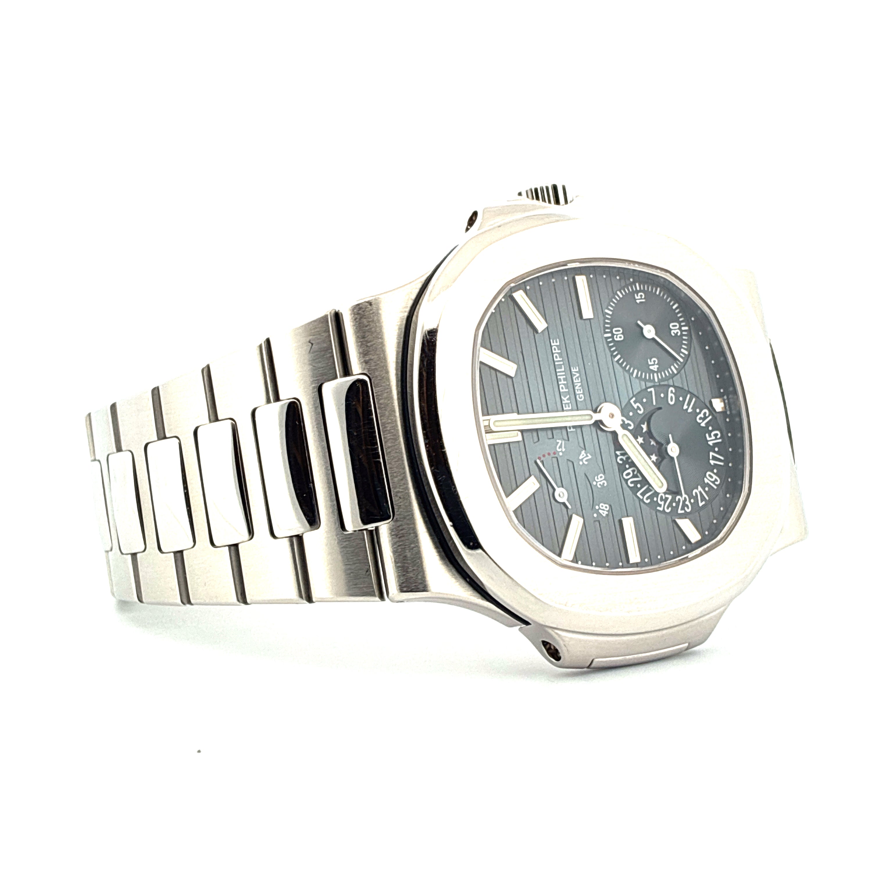 5712/1A-001 / very good Condition / Date - Moonphase - Power-Reserve / Patek Service 2025 / Blue Dial / Full-Set / Germany 2010