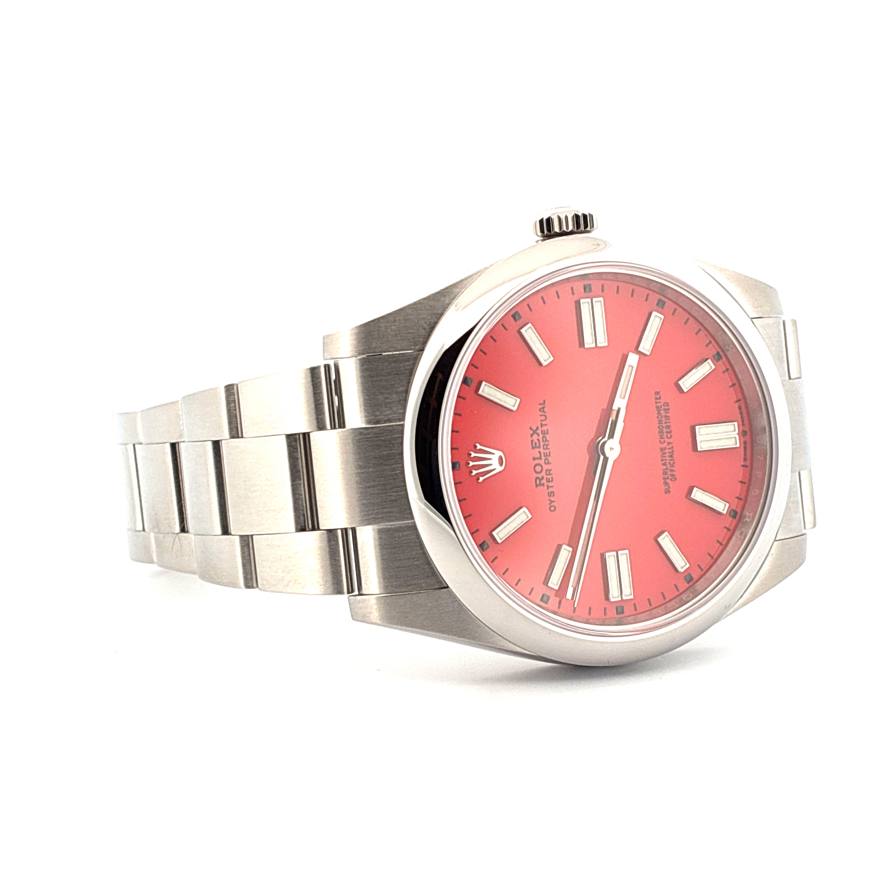 Oyster Perpetual 41 / Red Dial / very good condt. / Full-Set / 2021