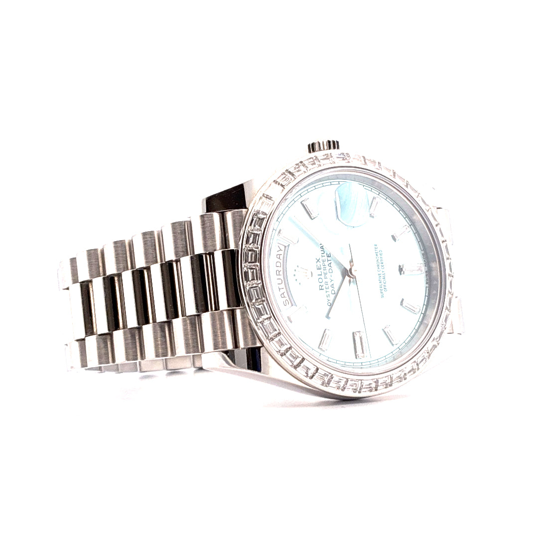 Rolex - Day-Date 40 Platin Baguette Diamanten (2020) - [product_sku]