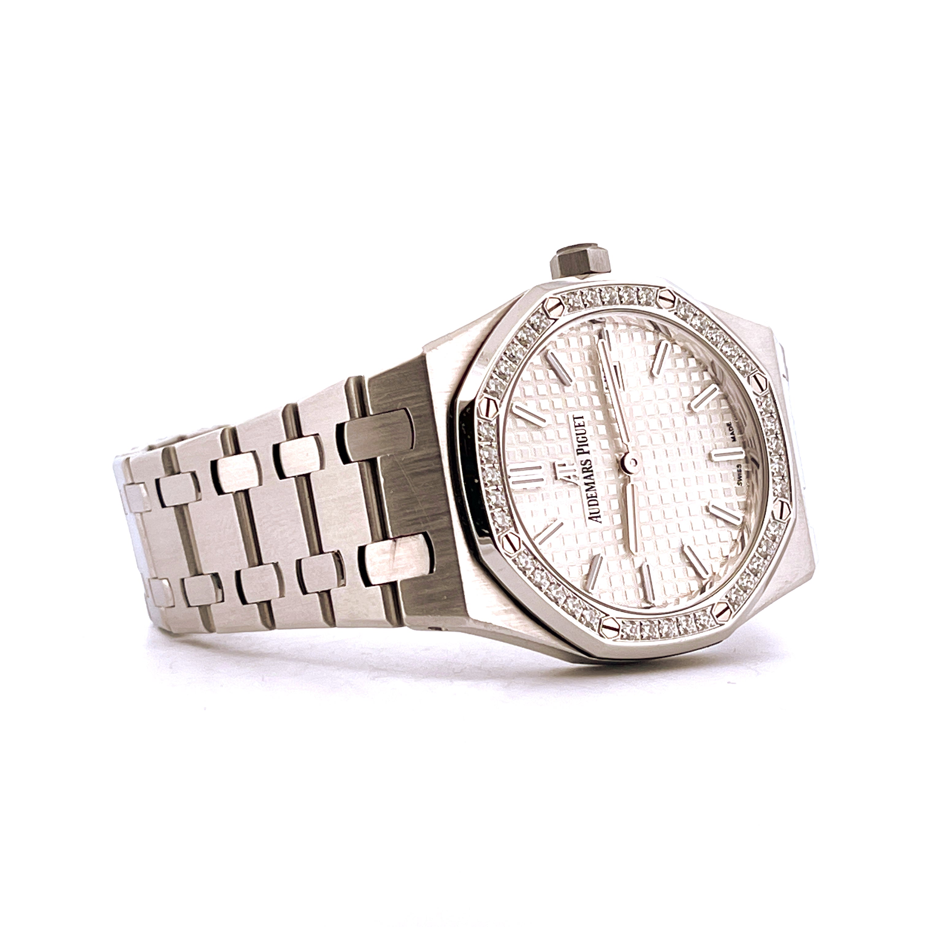 Audemars Piguet - Audemars Piguet Royal Oak Lady 33mm Steel & Diamonds - Juwelier Spliedt