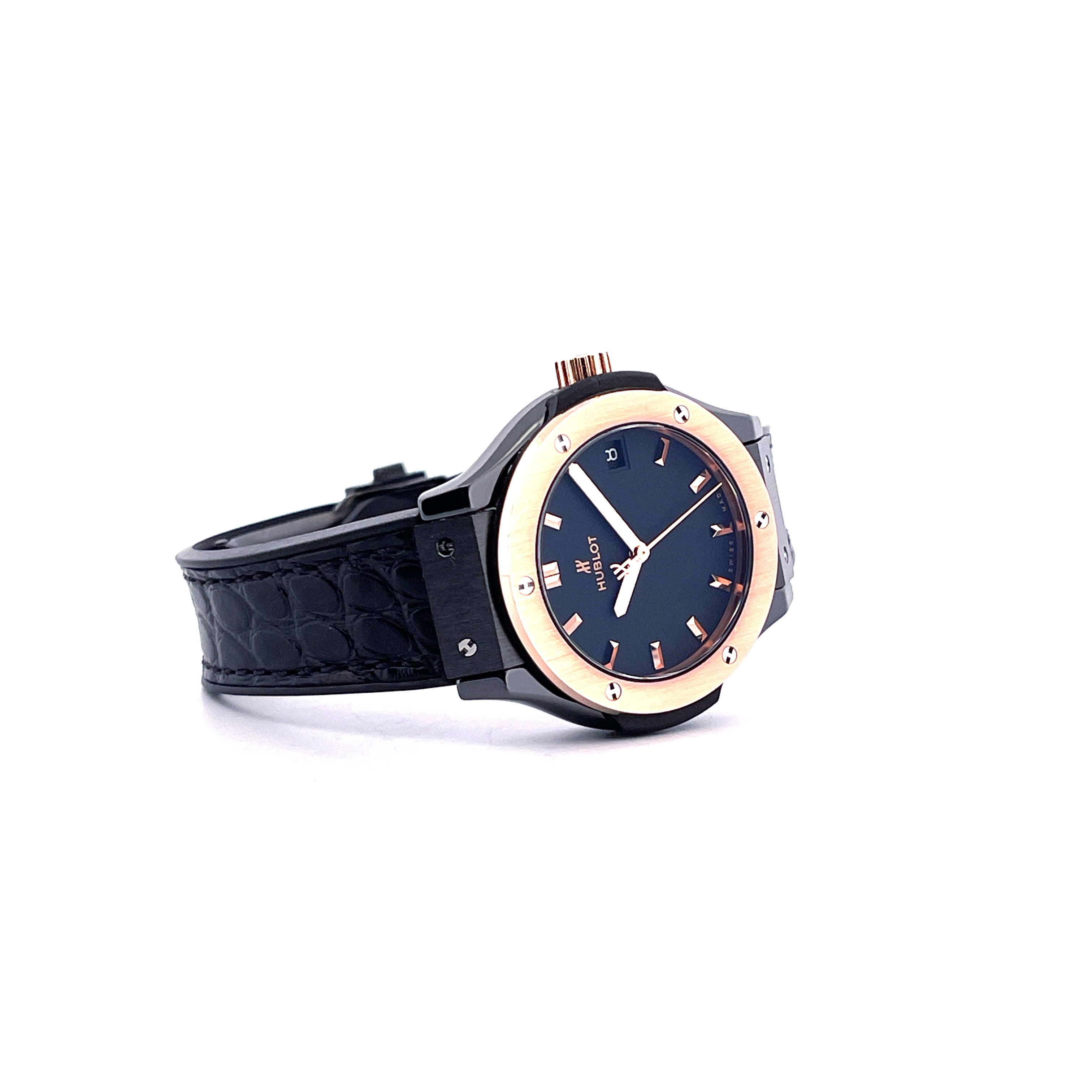 Hublot - Classic Fusion Quartz 33mm Ceramic & Gold / Full Set + Invoice + 2nd Rubber + Travel Case / Germany Hublot Boutique 2022 - [product_sku]