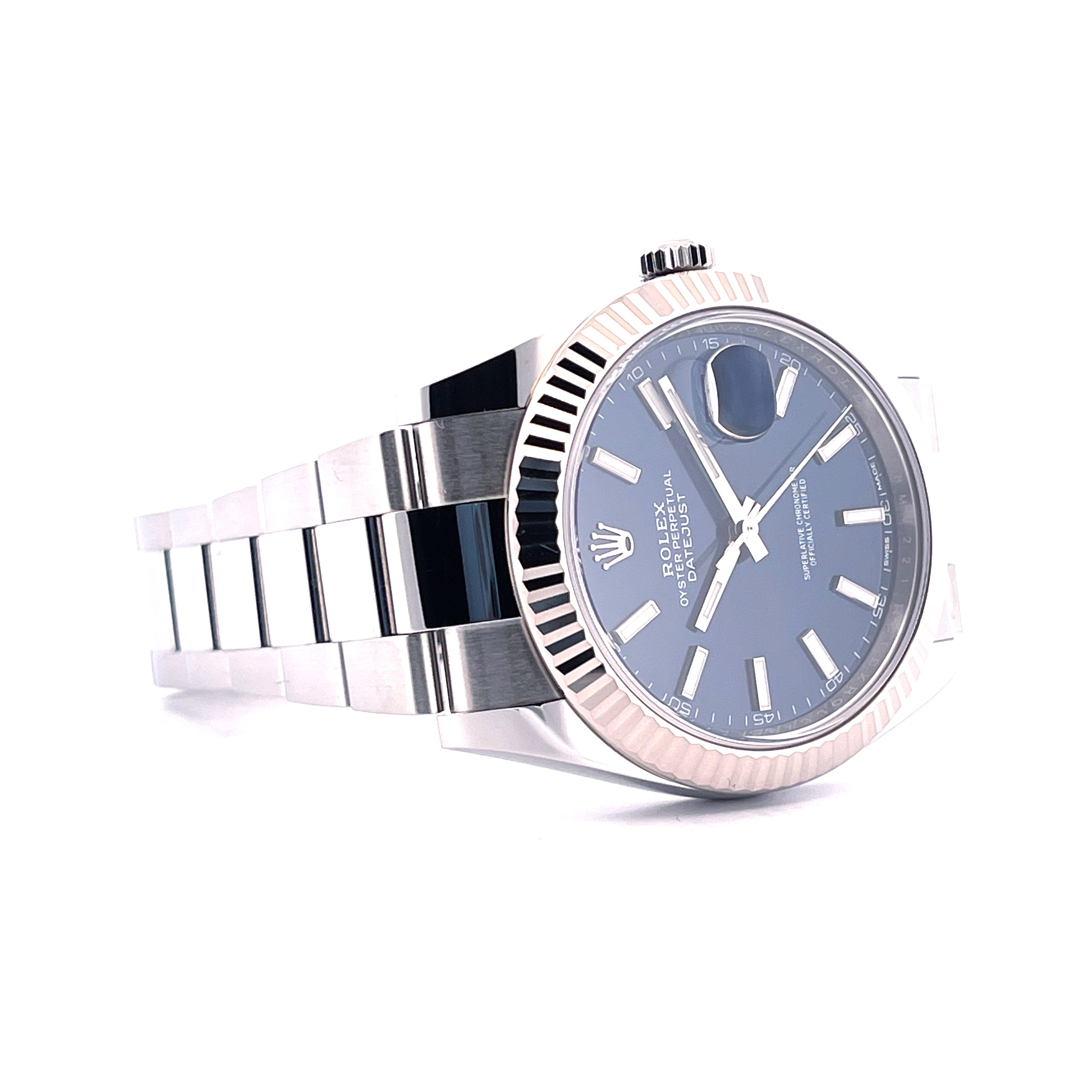 Datejust 41 Blue Dial Jubilee Whitegold Bezel / Box and Papers / 126334 / Very Good Condition / 2022