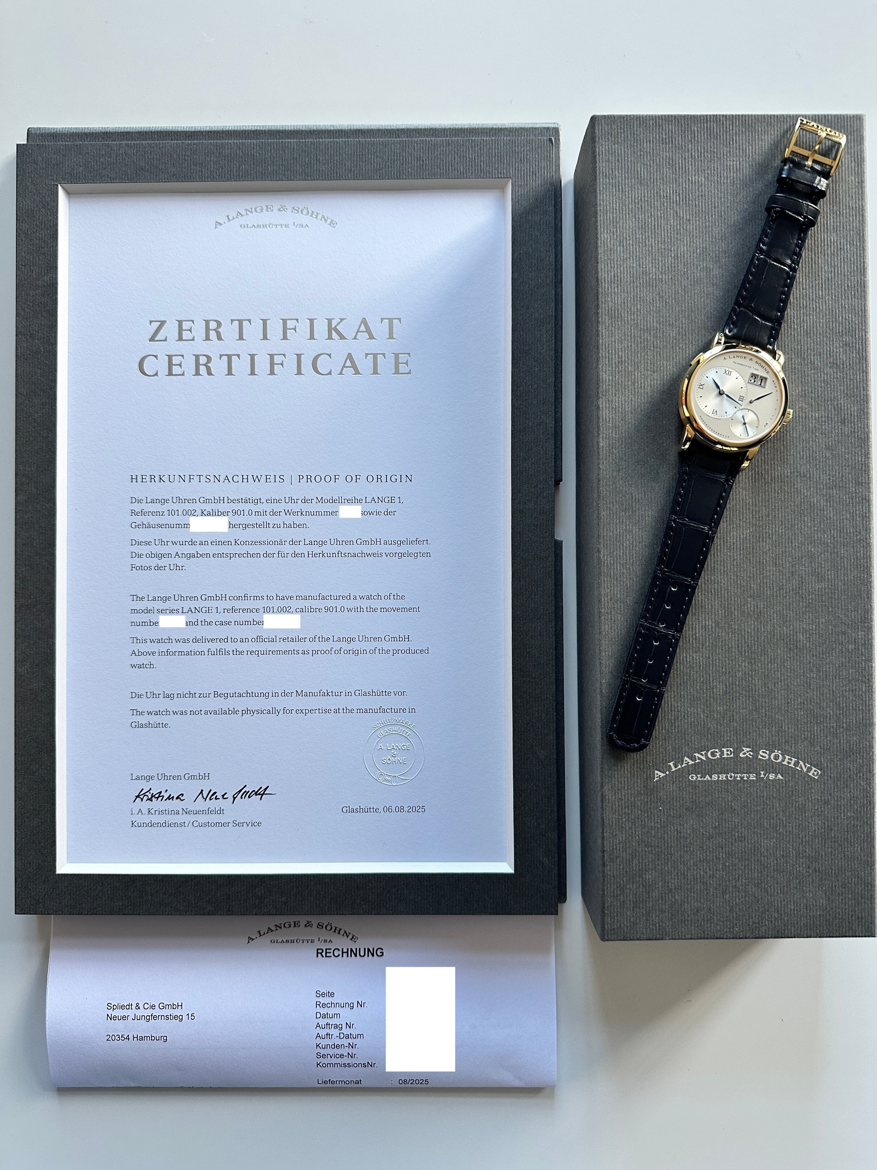 Lange 1 Ref. 101.002 / extreme rare first Series MK1 / Lange und Söhne Service / 1994