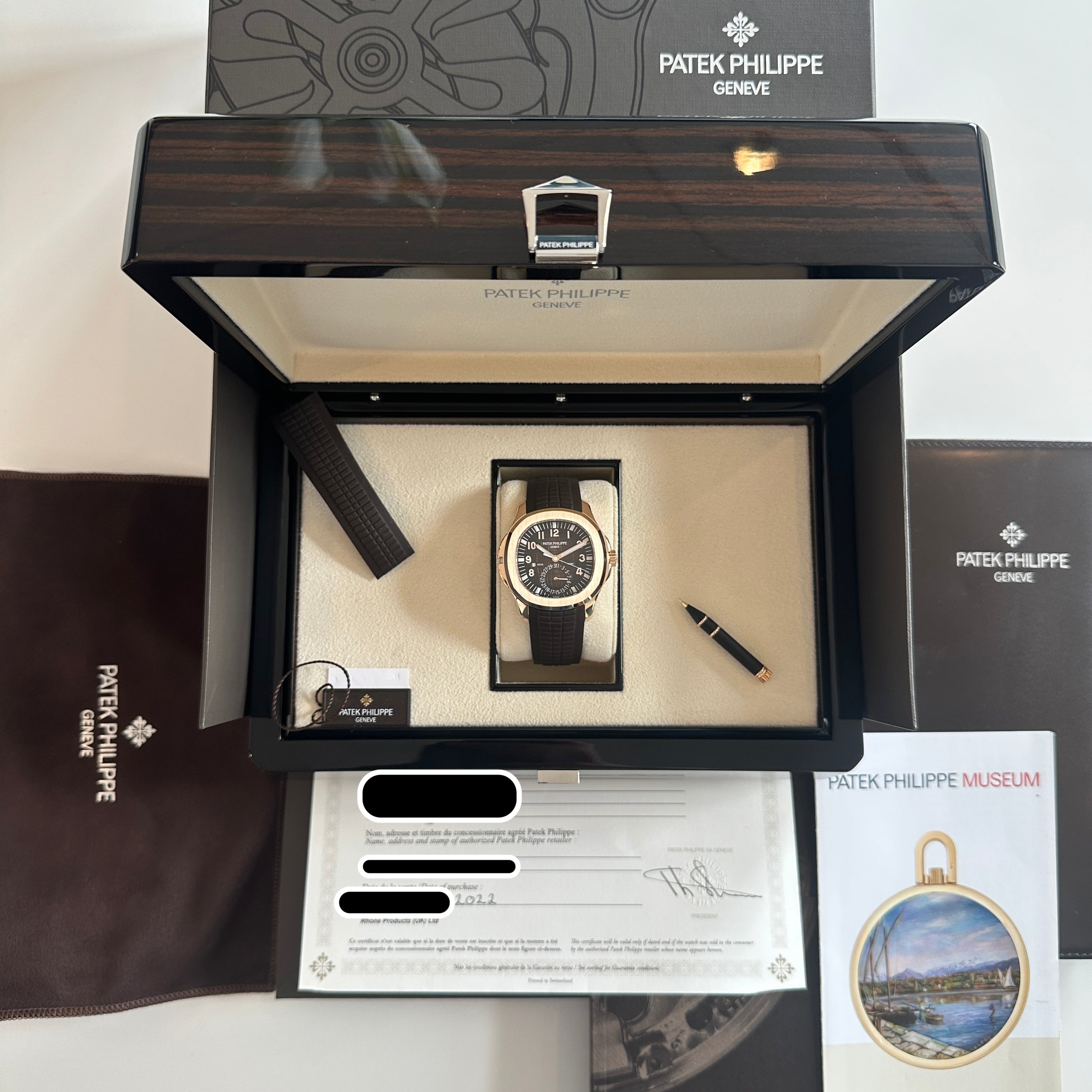 Patek Philippe Aquanaut Travel Time 5164R-001 in Roségold im Full Set mit Papieren von 2022