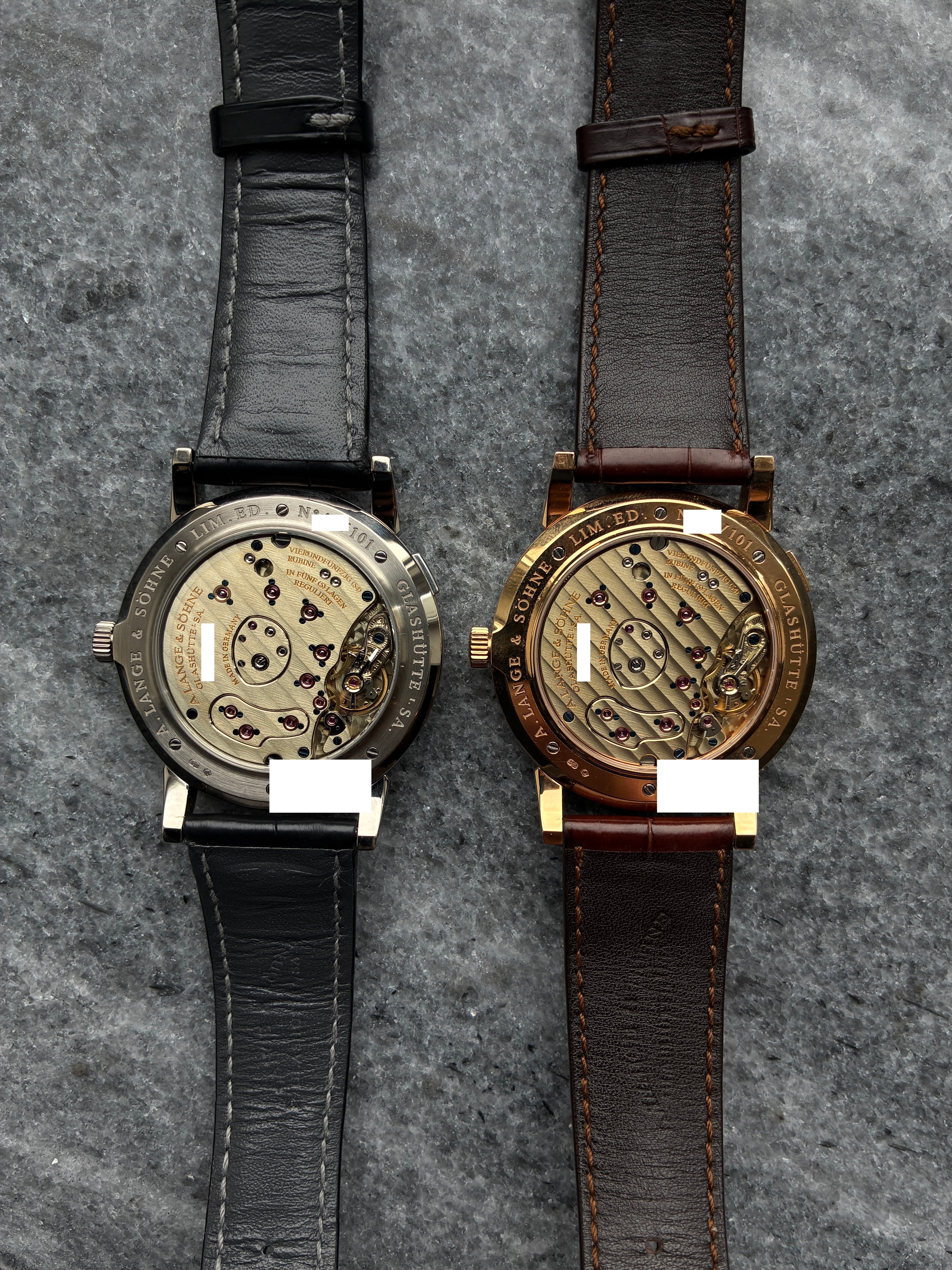 A. Lange & Söhne - Grosse Lange 1 Luna Mundi Set Grand / Premium Set / On Stock / Roségold & Whitegold / 2nd Straps / Limited Edition 101 / on stock / Full-Set / 2004 - [product_sku]