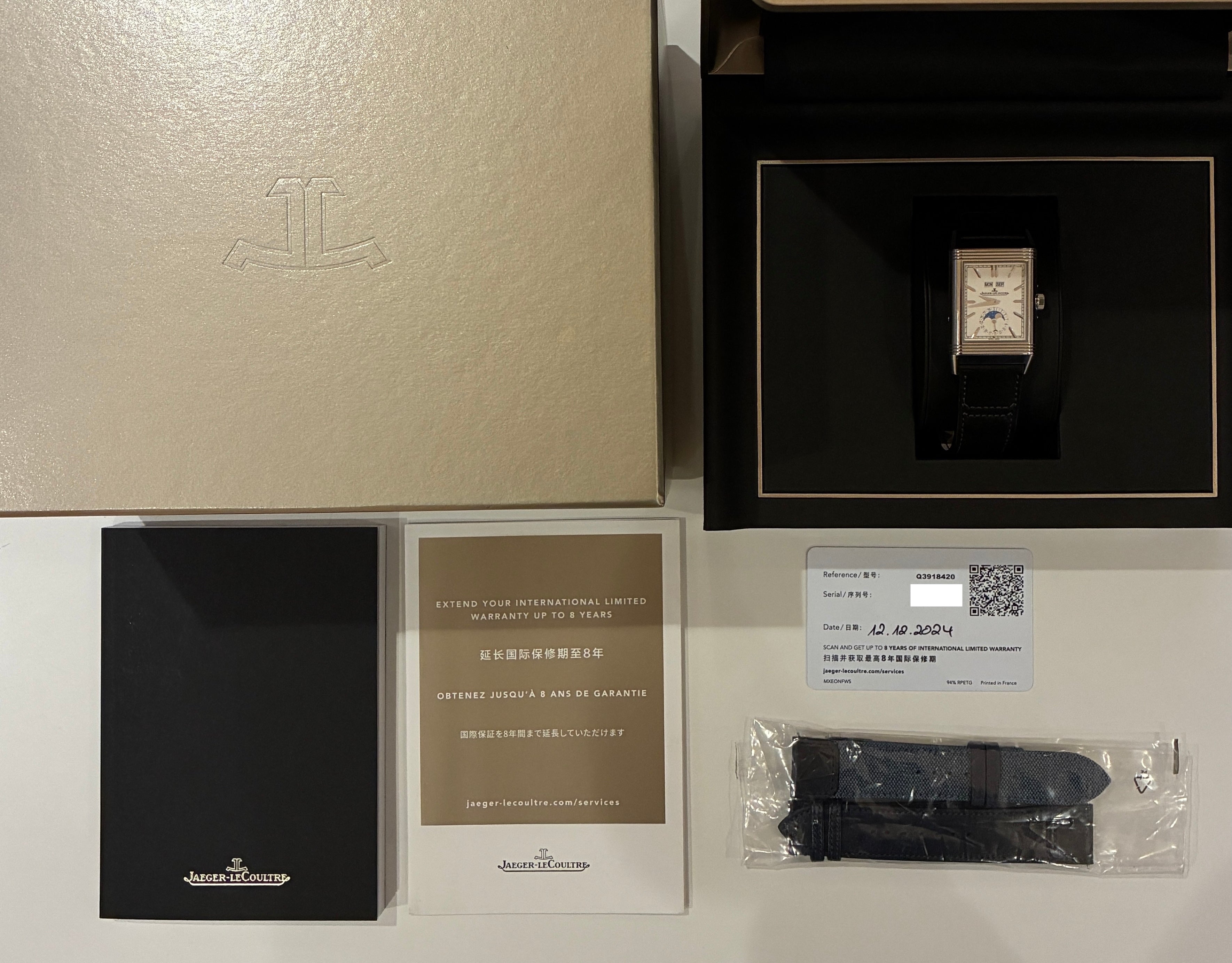 Reverso Duoface Tribute Duoface Calendar very good Condition / Blue White / Full-Set / 2024