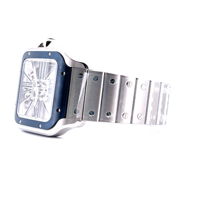 Cartier - Cartier Santos Skeleton Blue - Juwelier Spliedt