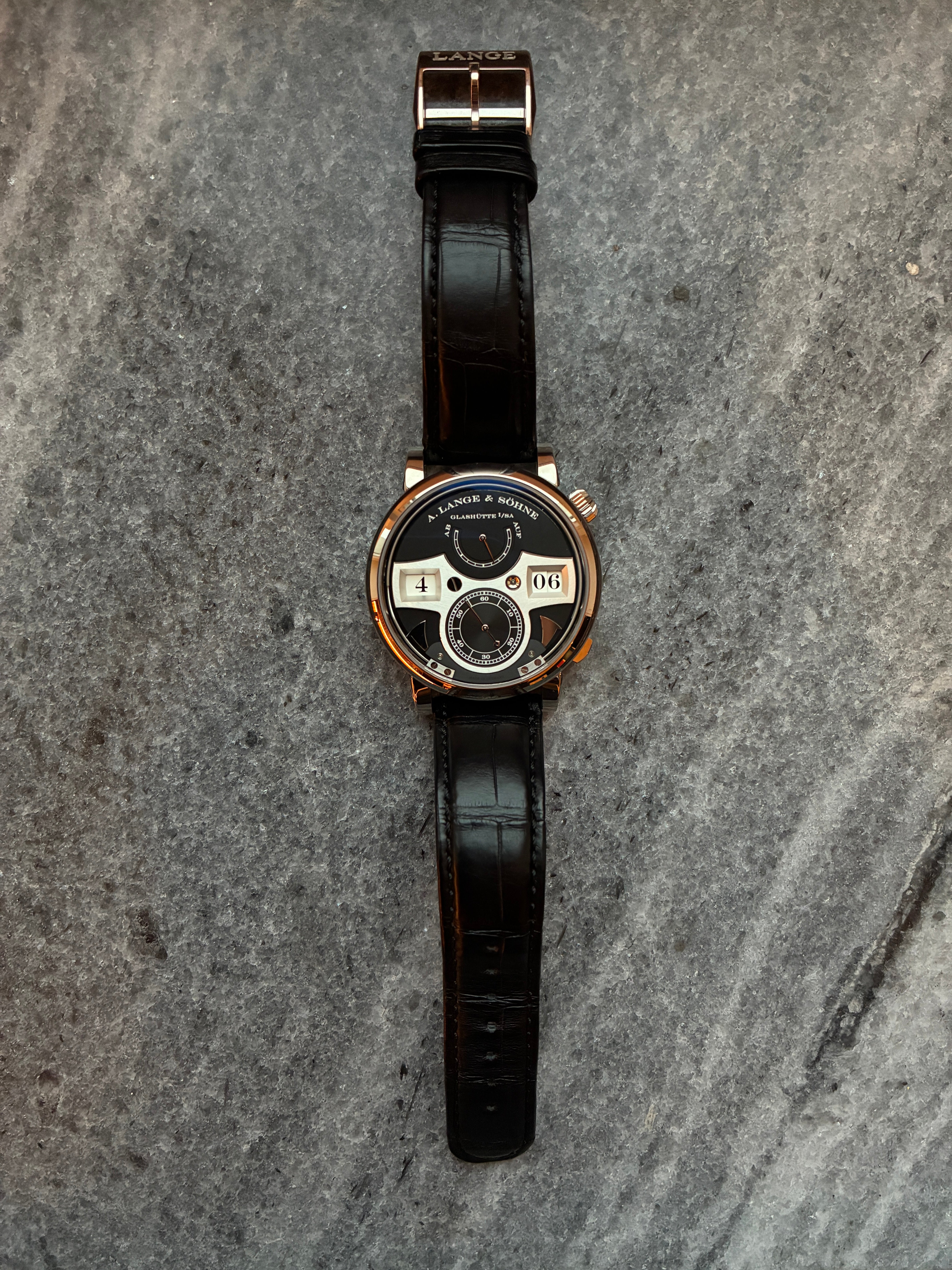 Zeitwerk Striking Time / Black Dial / White Gold / Full-Set / 2014