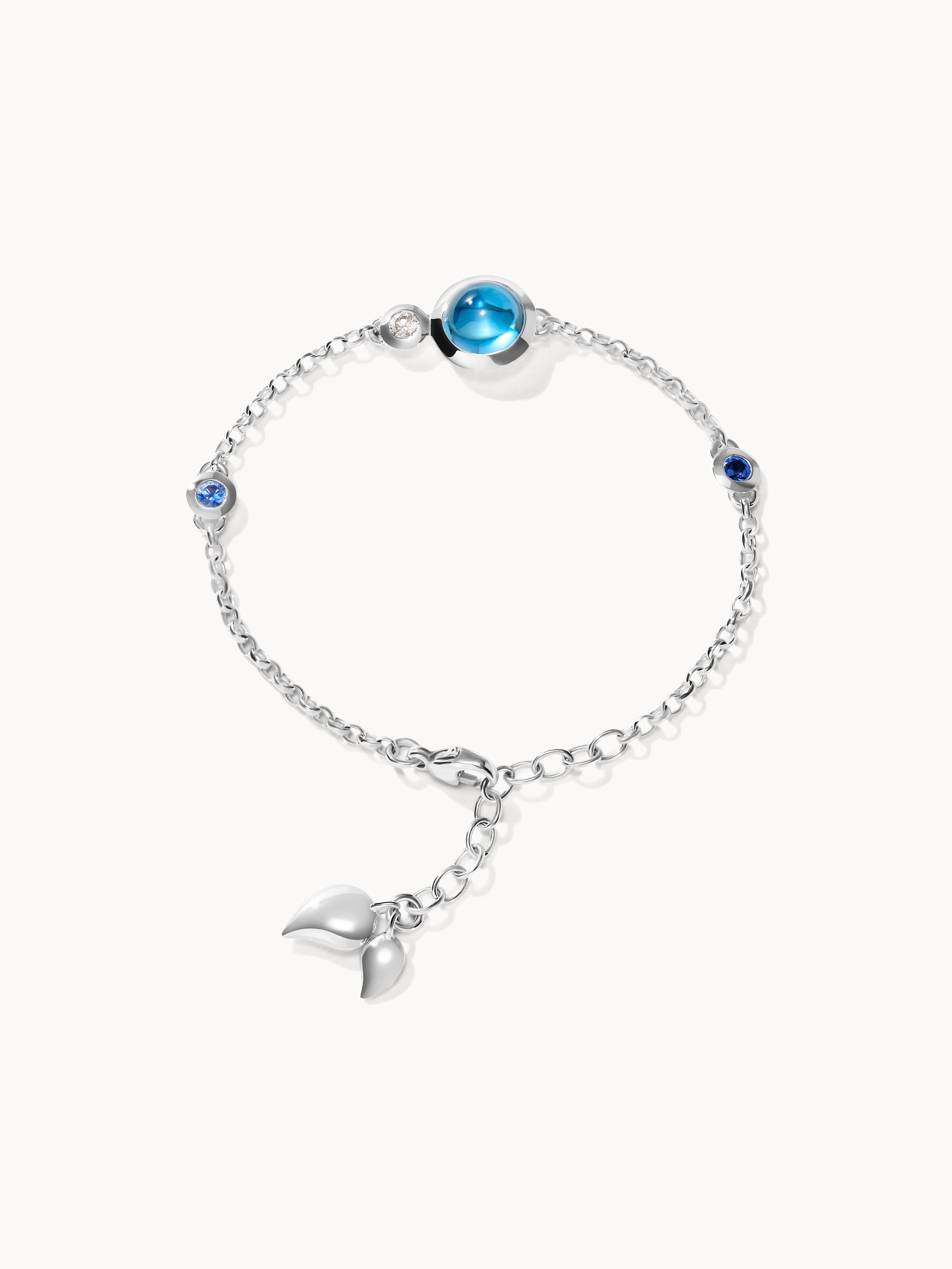 Armband Bouton Ocean Weißgold