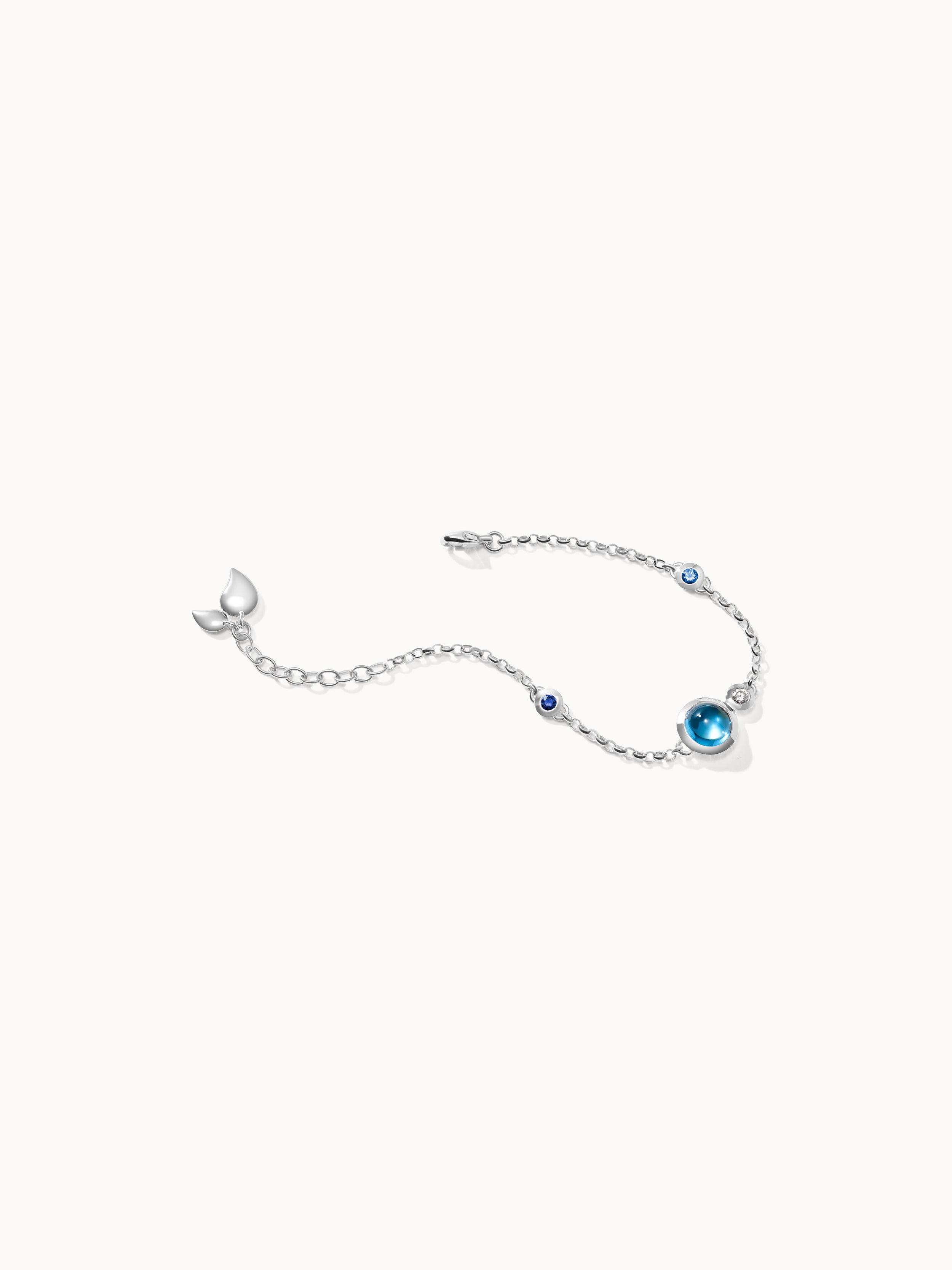 Armband Bouton Ocean Weißgold