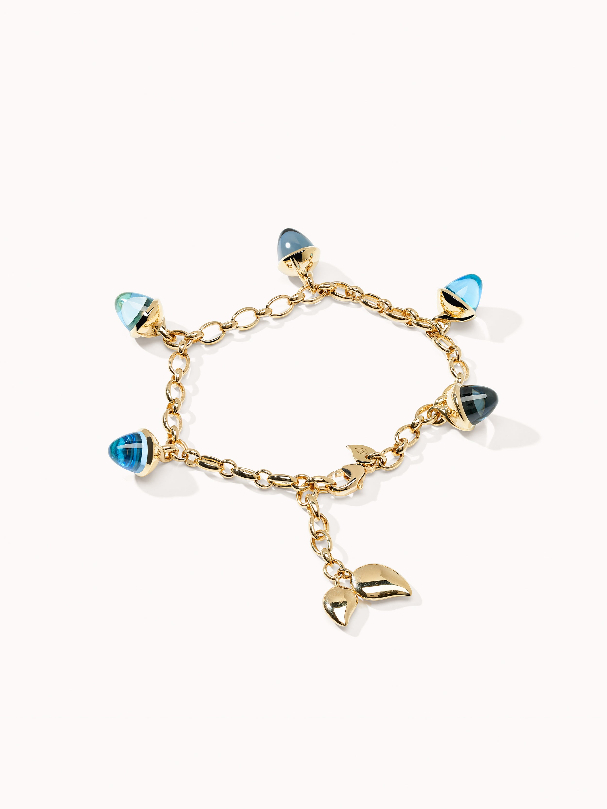 Armband Mikado Sky Blue Topas Gelbgold