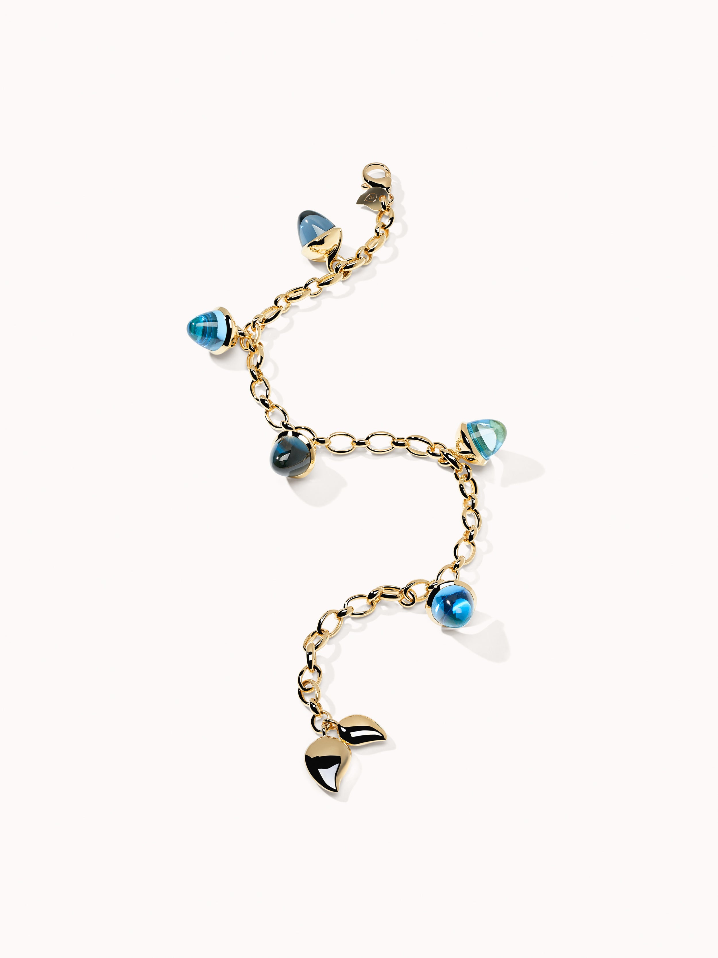 Armband Mikado Sky Blue Topas Gelbgold