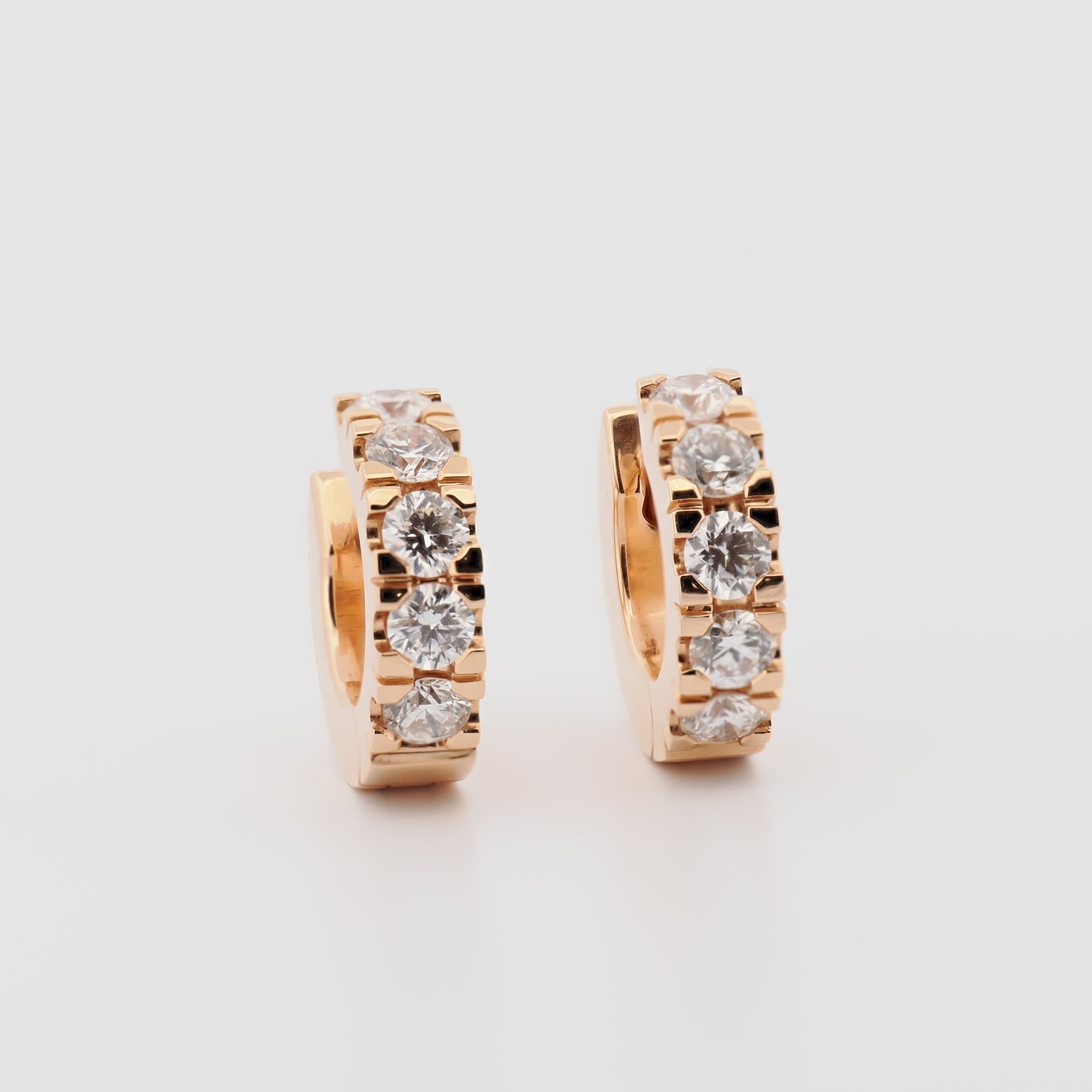 Creolen XS mit Brillanten in Roségold