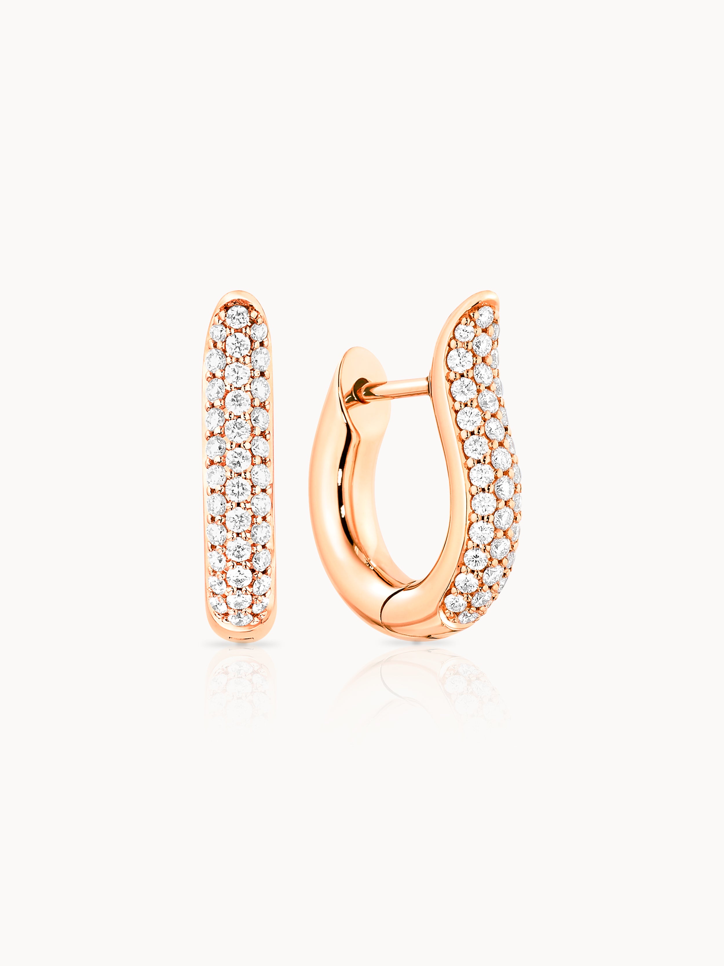 Ohrringe Signature Roségold mit Pavé Diamanten