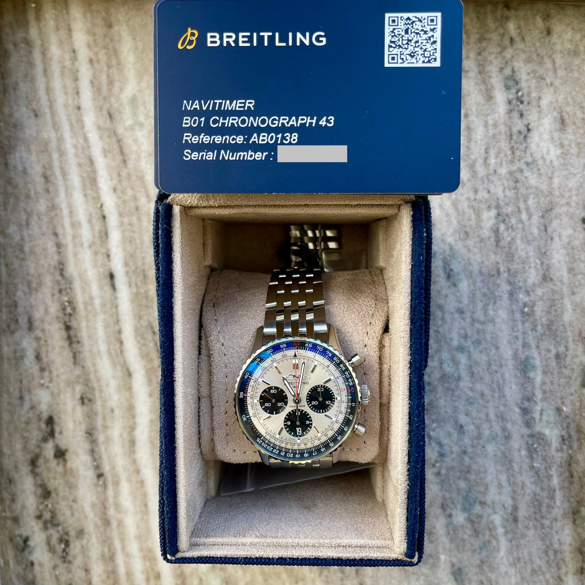 Navitimer 1 B01 Chronograph 43 Silver blue (2021)
