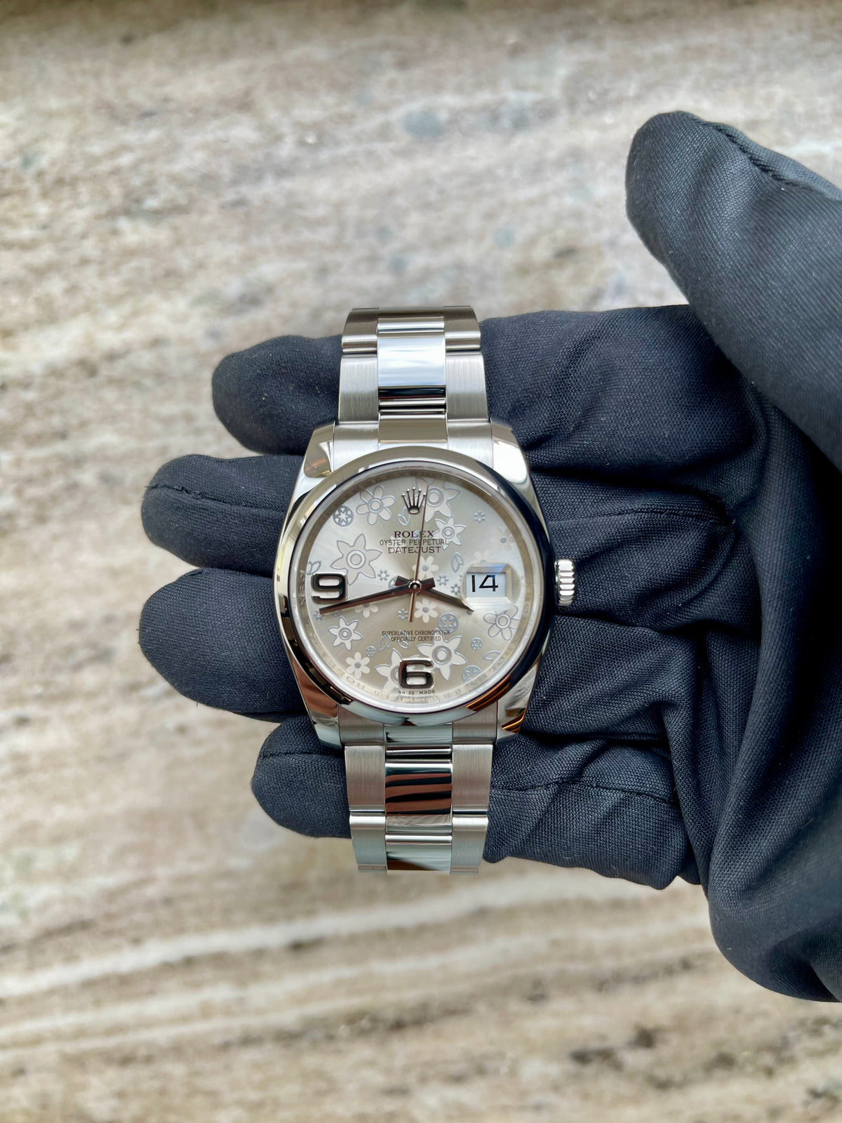 Datejust 36 Floral Motif / Flower Dial / Edelstahl (ca. 2012)