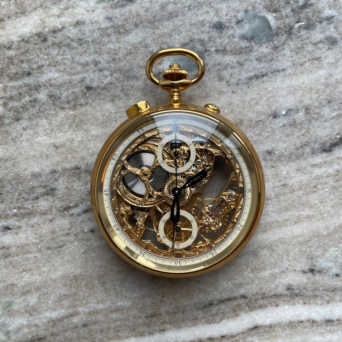 Louis Brandt Rattrapante Taschenuhr ca. 1984 Nr. 28/63