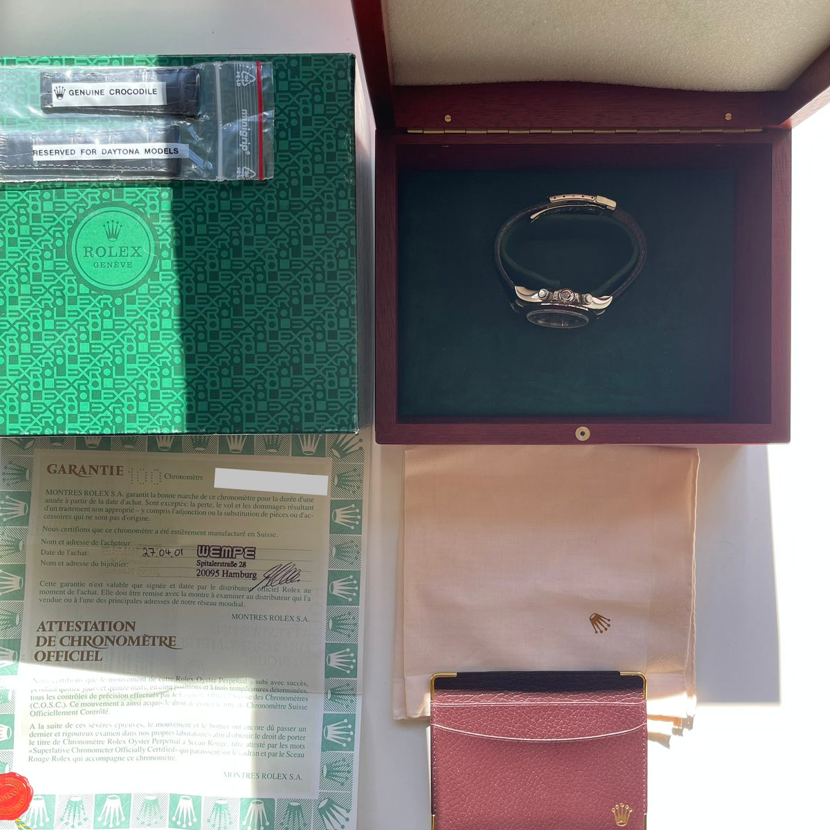Daytona Weißgold / sehr guter Zustand / Full set / Service 2026 (2001)