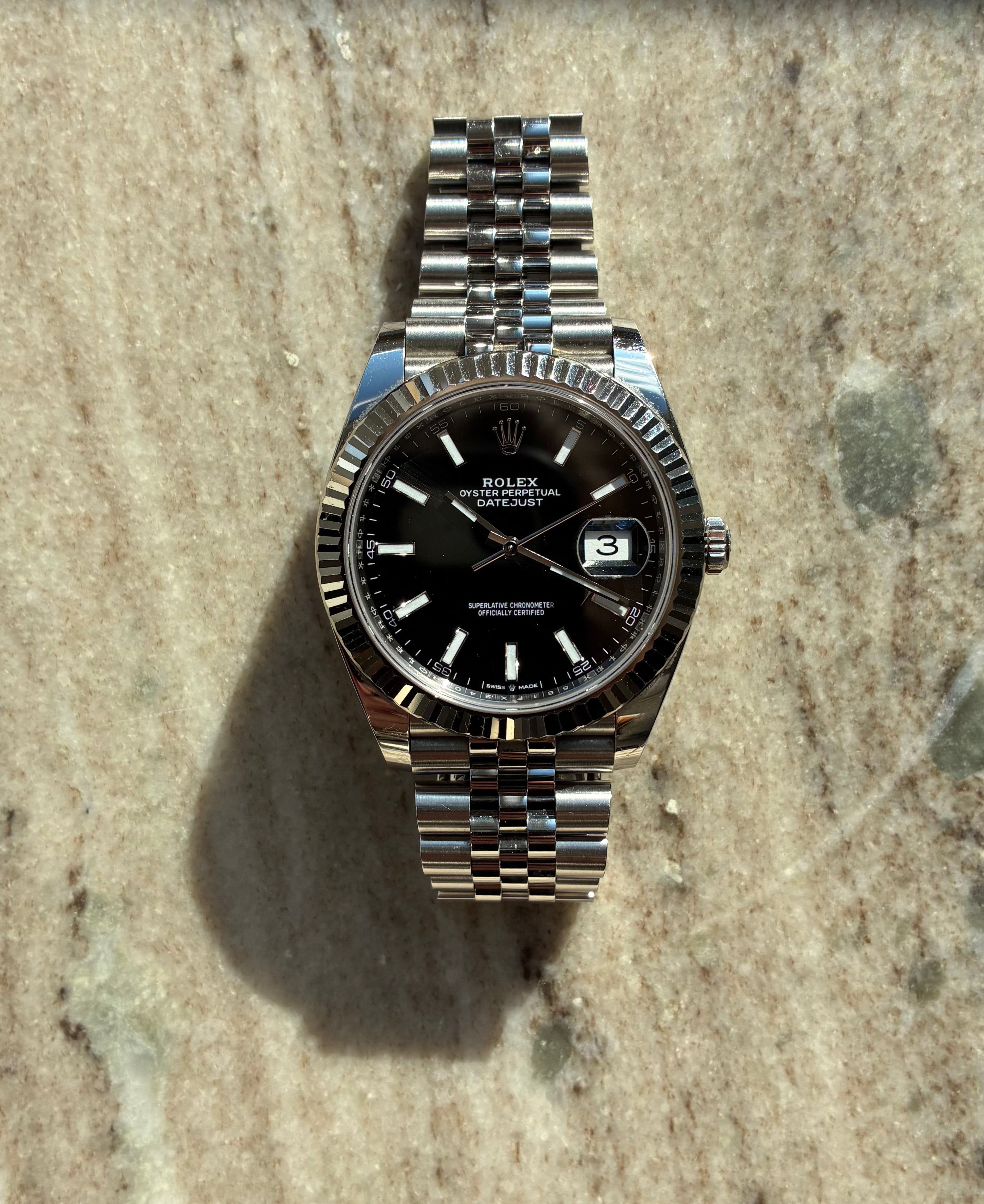 Datejust 41 schwarz Jubilée Stahl/Weißgold (2022)