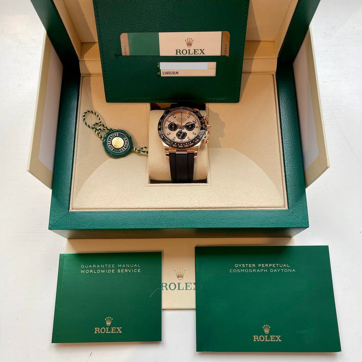 Rolex Daytona Everose Oysterflex / Racing dial / Rolex Service 2024 (2017) - Juwelier Spliedt