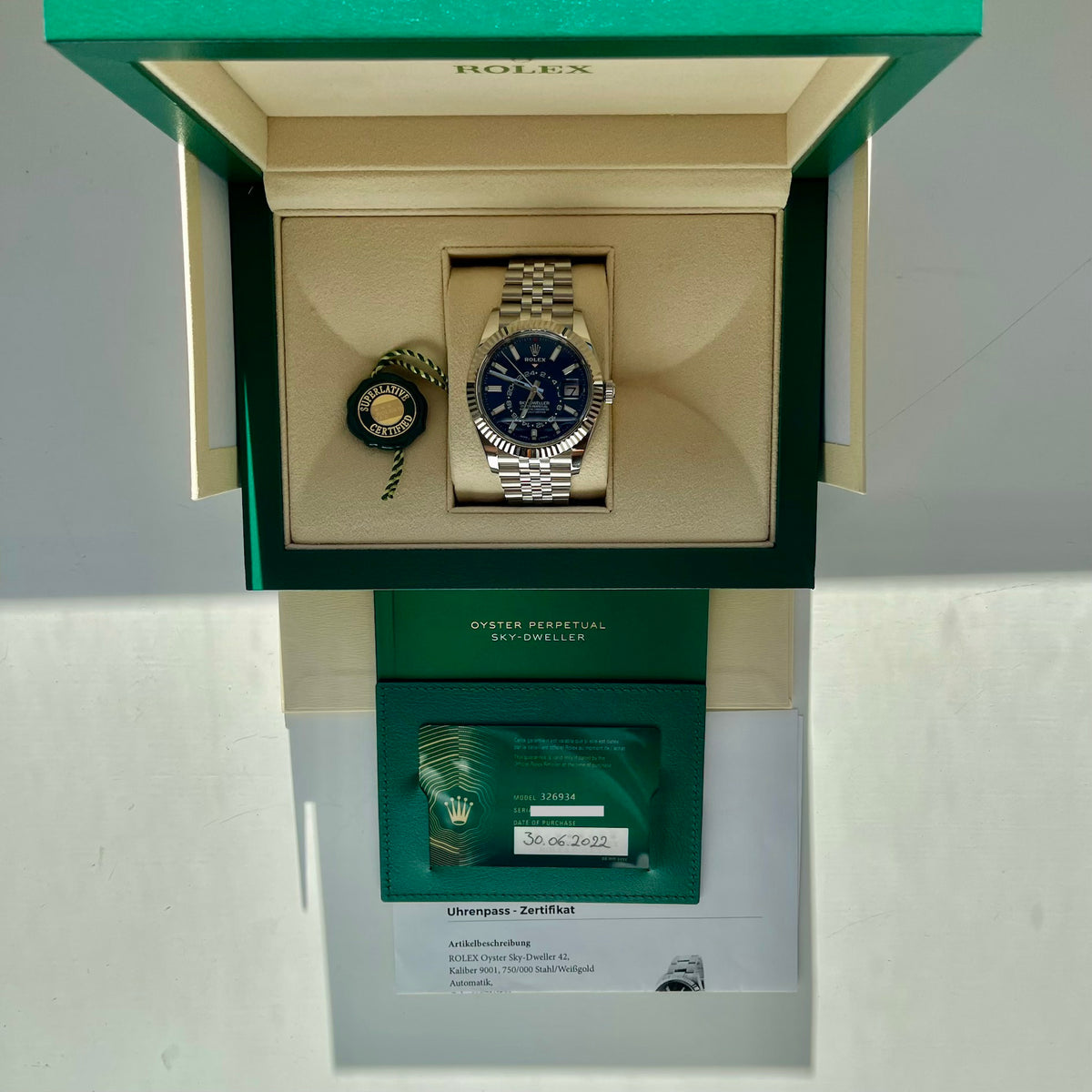 Sky-Dweller Edelstahl / Blaues Zifferblatt / Jubilee  (2022) - Juwelier Spliedt