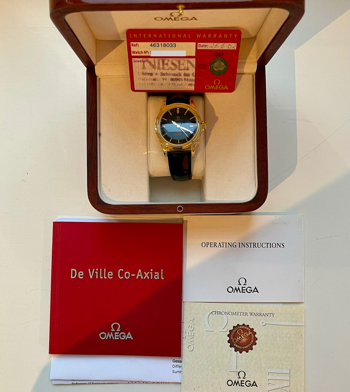 De Ville Co-Axial / 18K Gelbgold / Faltschließe / Full Set / sehr guter Zustand - Juwelier Spliedt