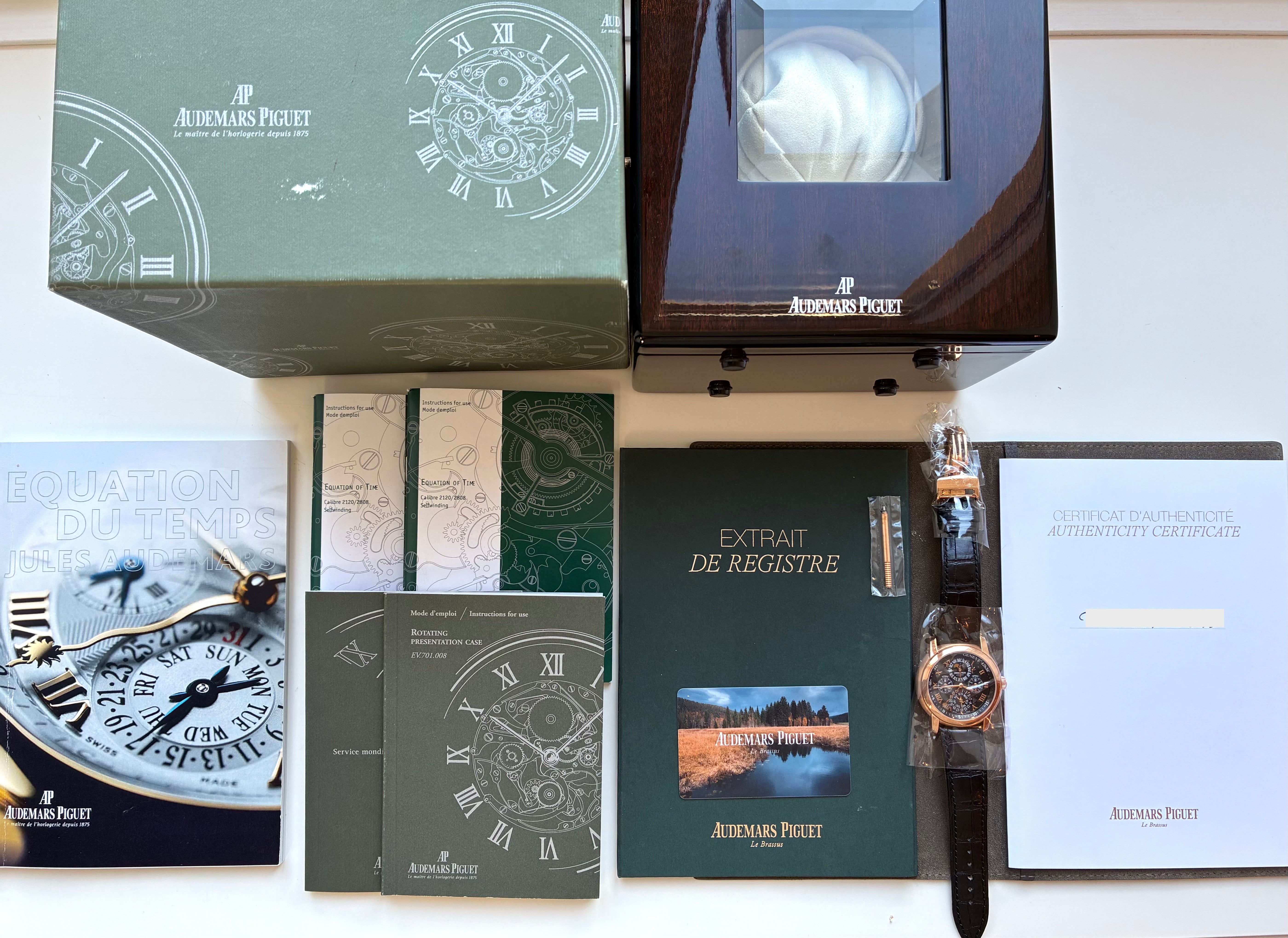 Audemars Piguet Jules Audemars Equation Of Time Ewiger Kalender Full Set / AP Service 2024 / Extract from the Archives (2007)