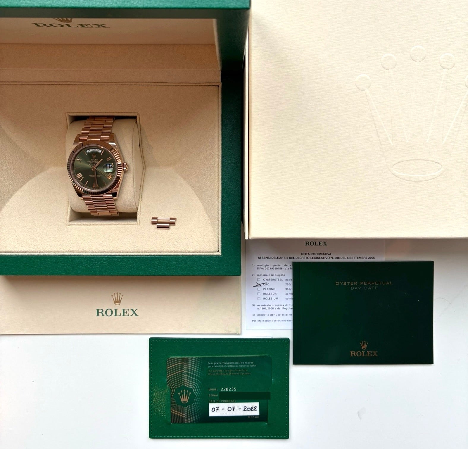 Rolex - Day-Date 40 Everose / green dial / 2022 - [product_sku]