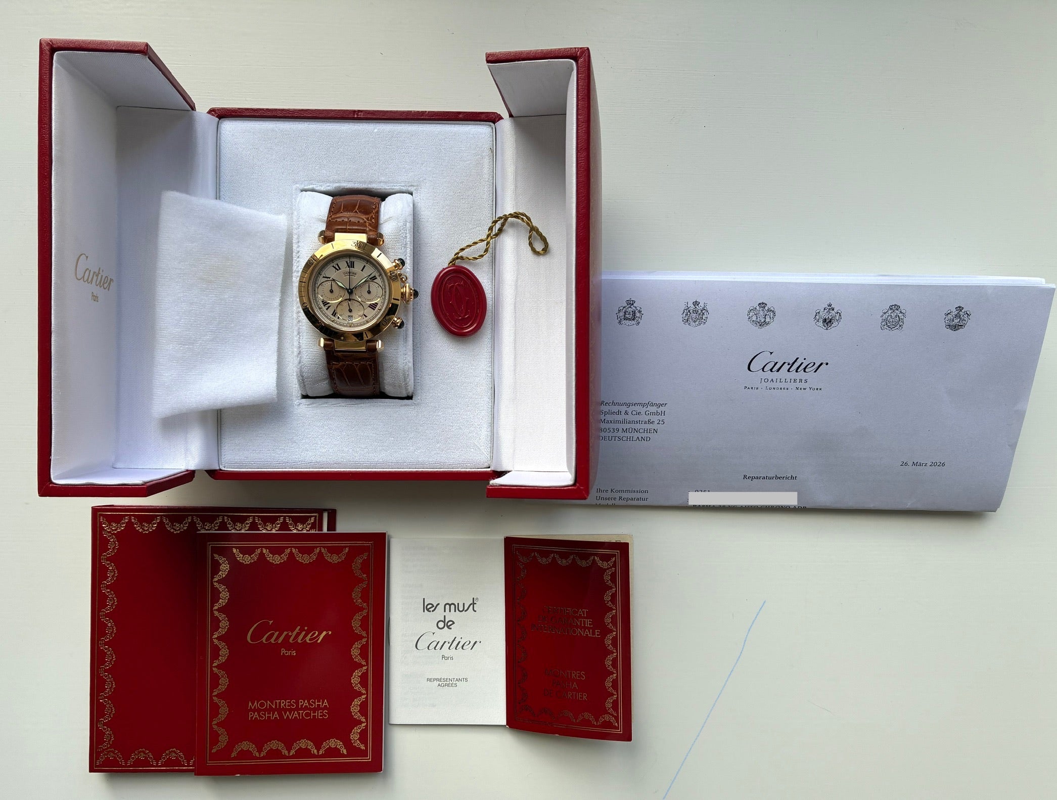 Cartier - Pasha Chronograph Gelbgold (1999) - [product_sku]