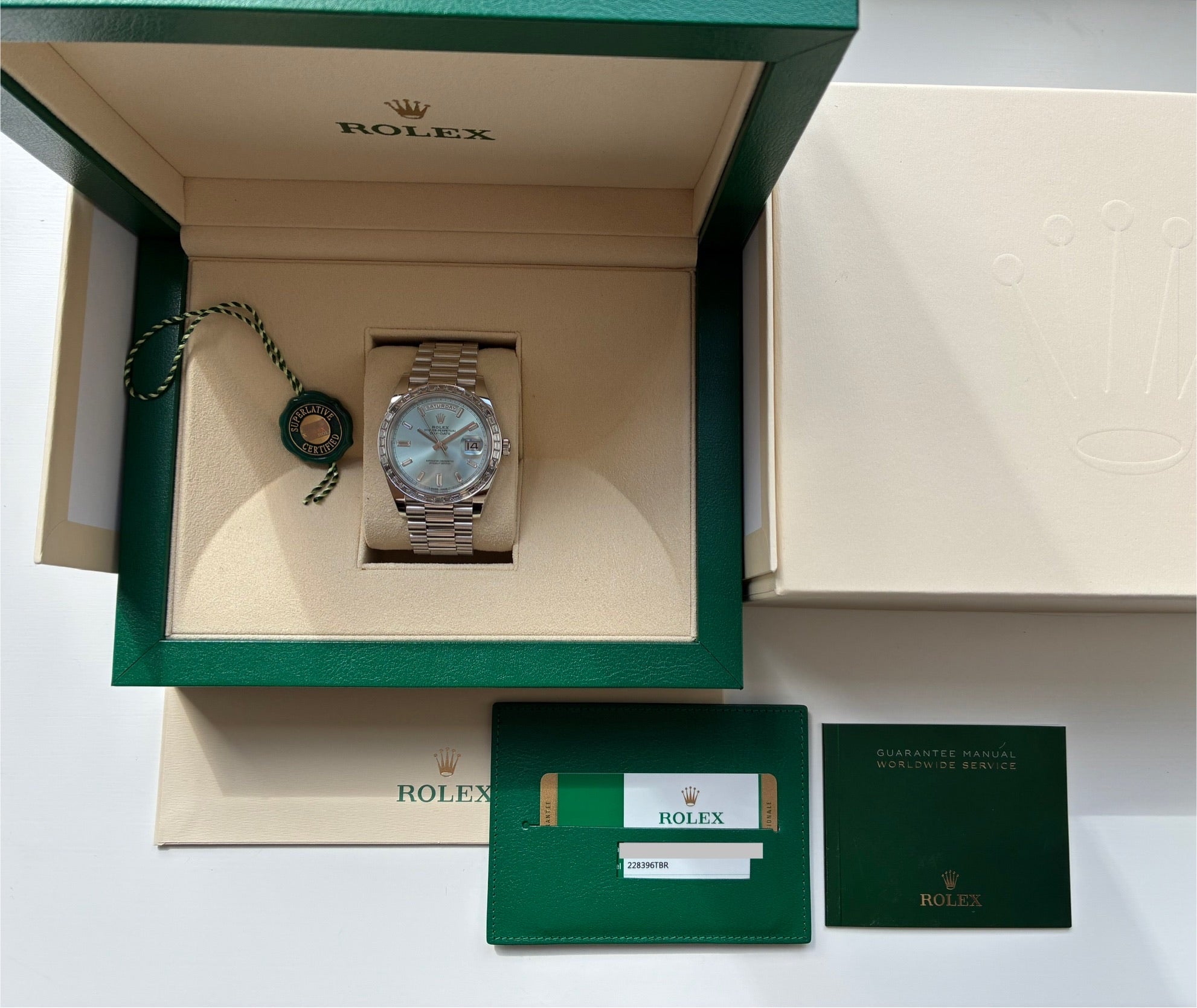 Rolex - Day-Date 40 Platin Baguette Diamanten (2020) - [product_sku]