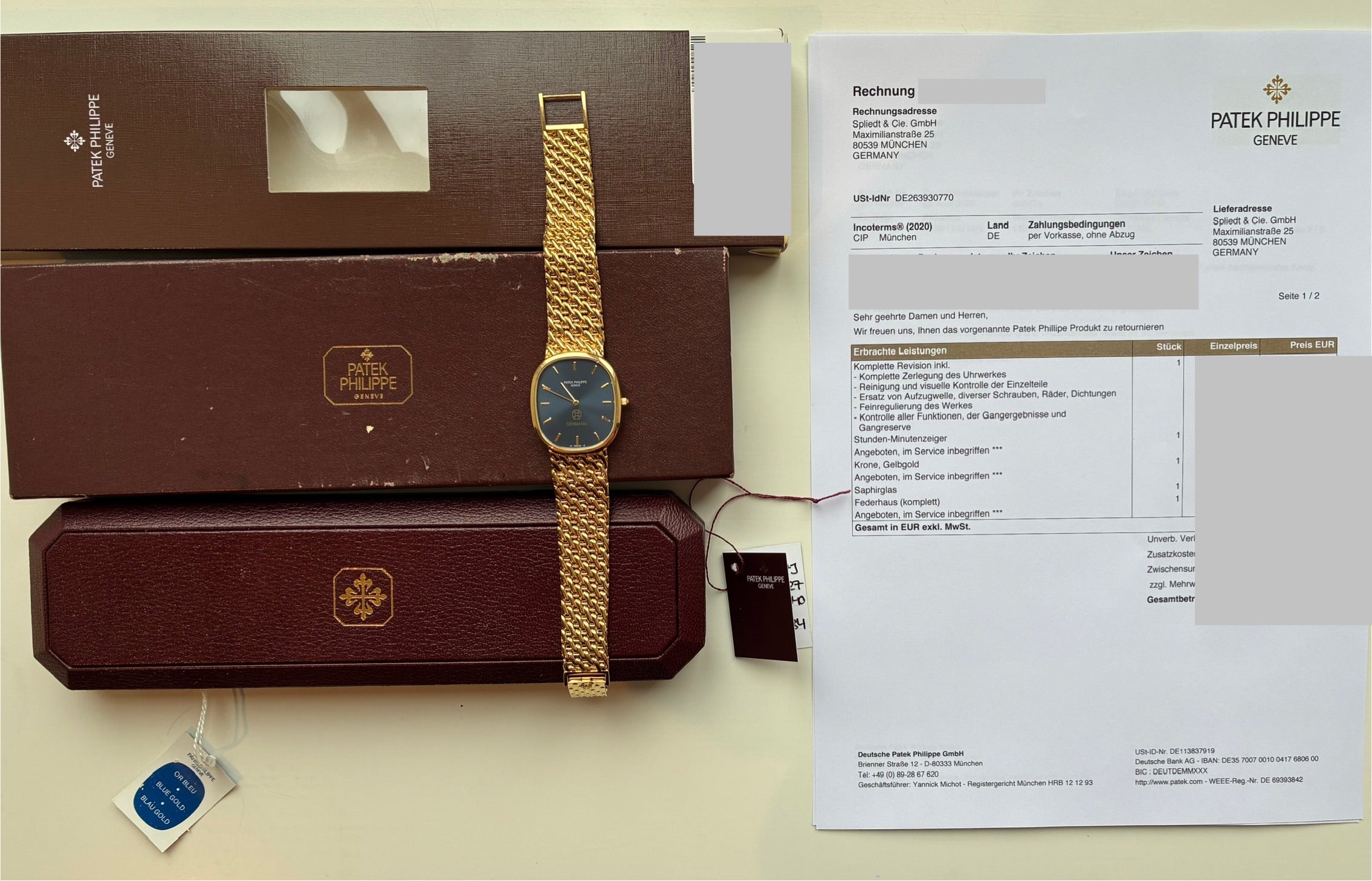 Patek Philippe - Golden Ellipse / Patek Philippe Service 2026 / Germania Zifferblatt  (ca. 1980) - [product_sku]