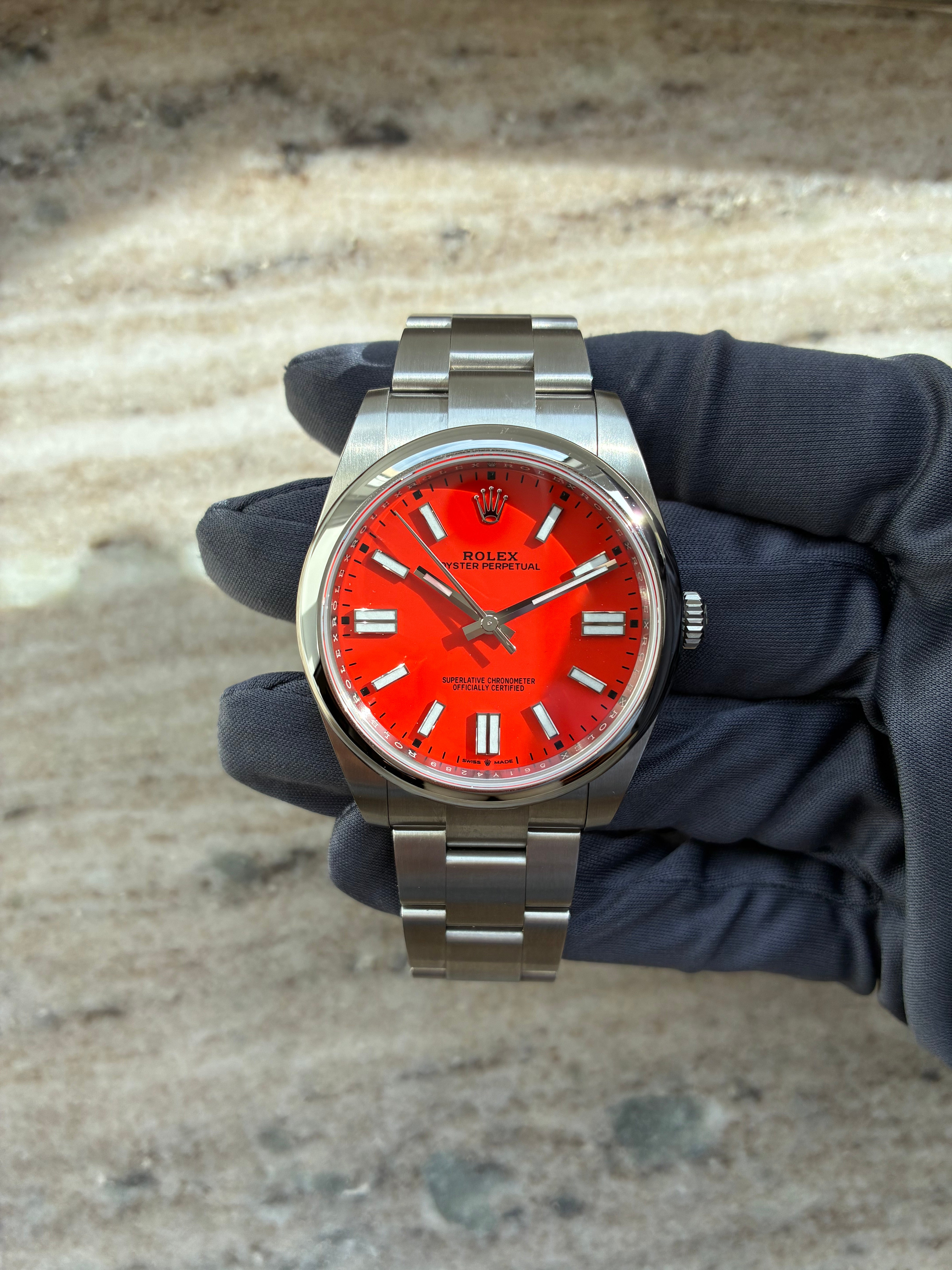 Oyster Perpetual 41 Coral Red / ungetragen / Full Set (2022)
