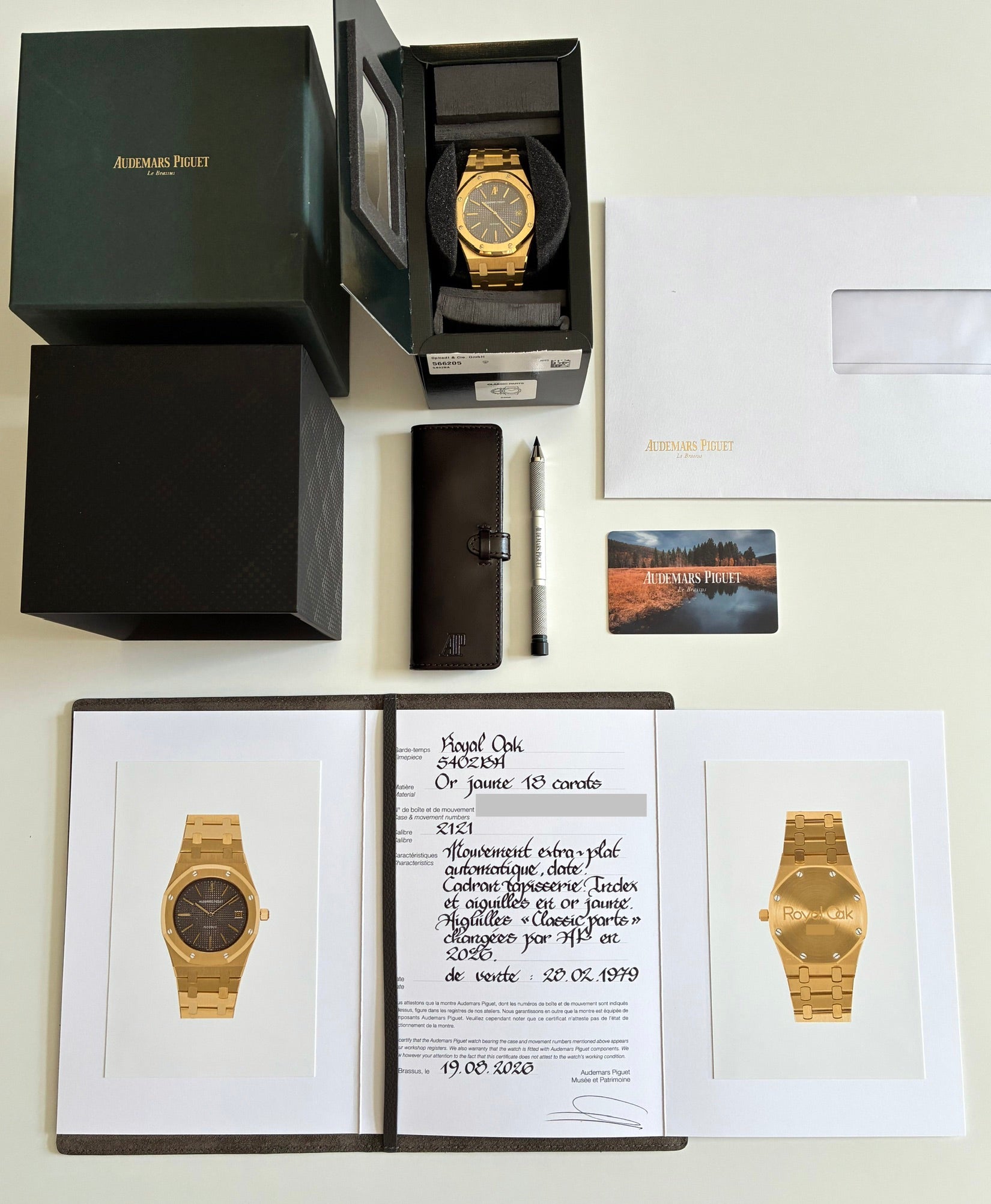 Royal Oak Jumbo 18K Gelbgold / AP Service 2026 / Archiv-Auszug / Grande Tapisserie (1979)