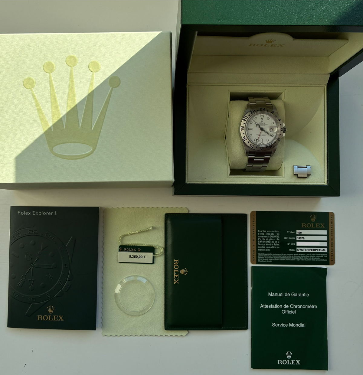 Explorer II / weißes Zifferblatt / top Zustand / sehr gutes Set / LC100 (2011)