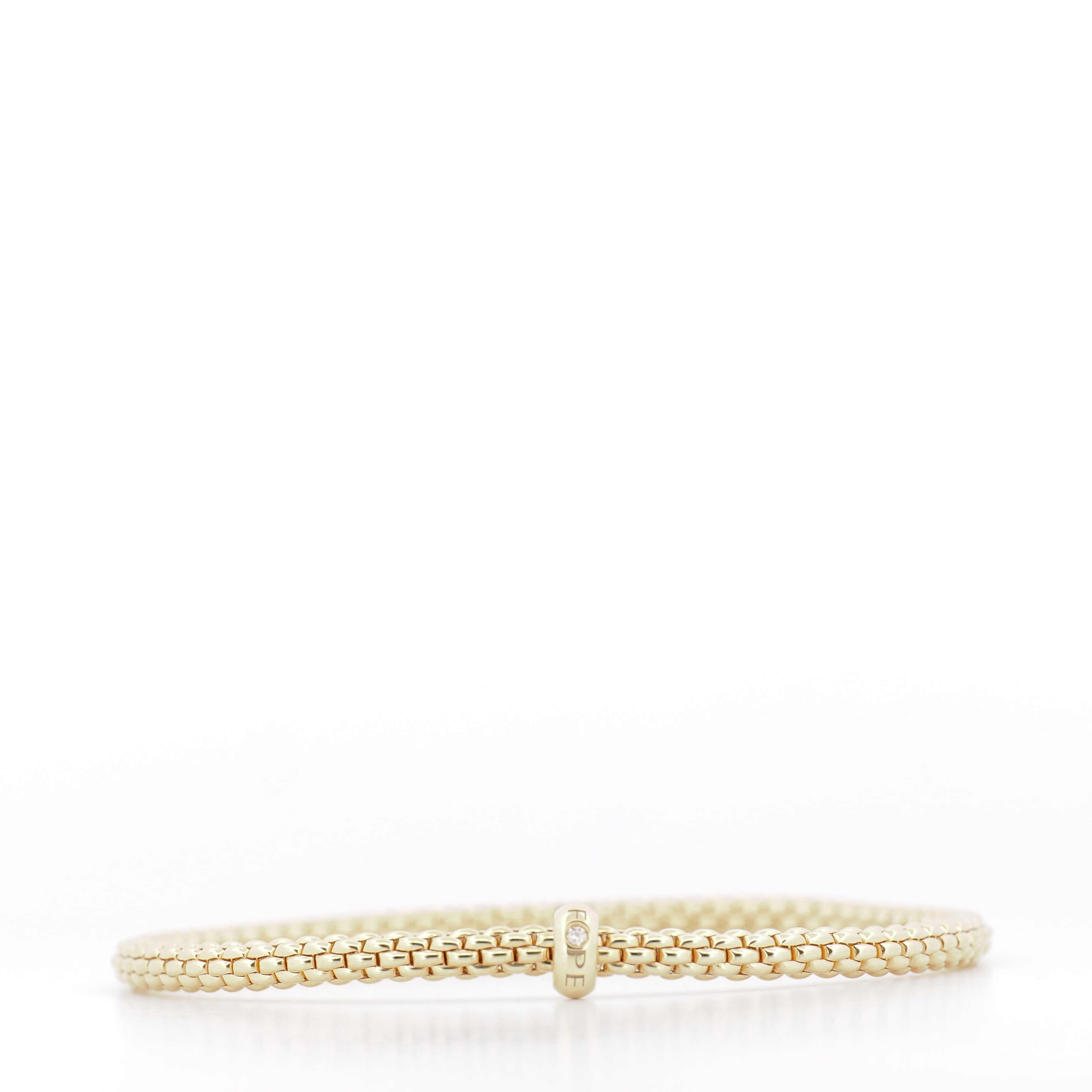 Fope - Fope Prima Flex it Armband in Gelbgold mit Diamant Größe M - [product_sku]