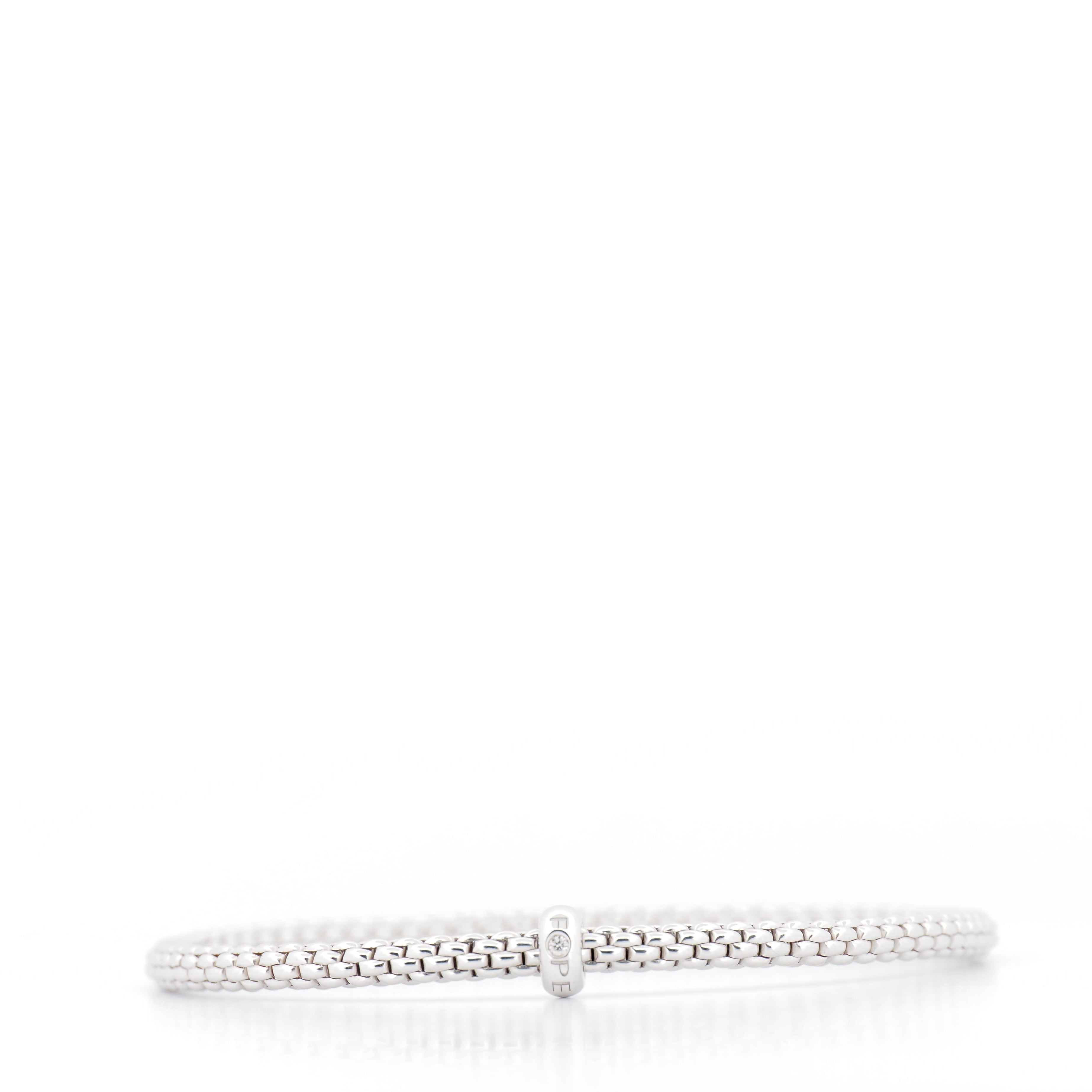 Fope - Fope Prima Flex it Armband in Weißgold mit Diamant Größe M - [product_sku]
