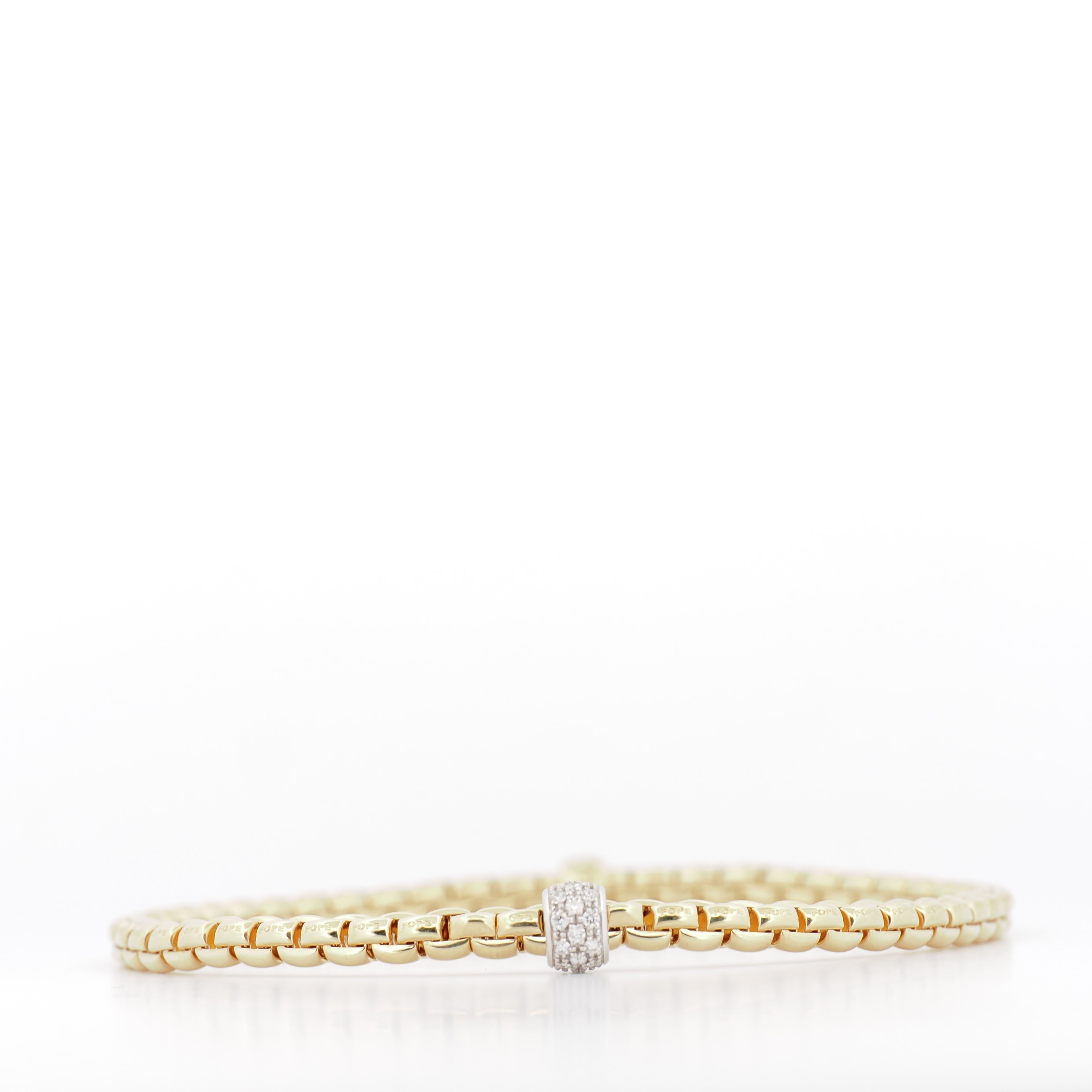 Fope - Fope Armband 18 K Gelbgold mit Brillanten Größe L - [product_sku]