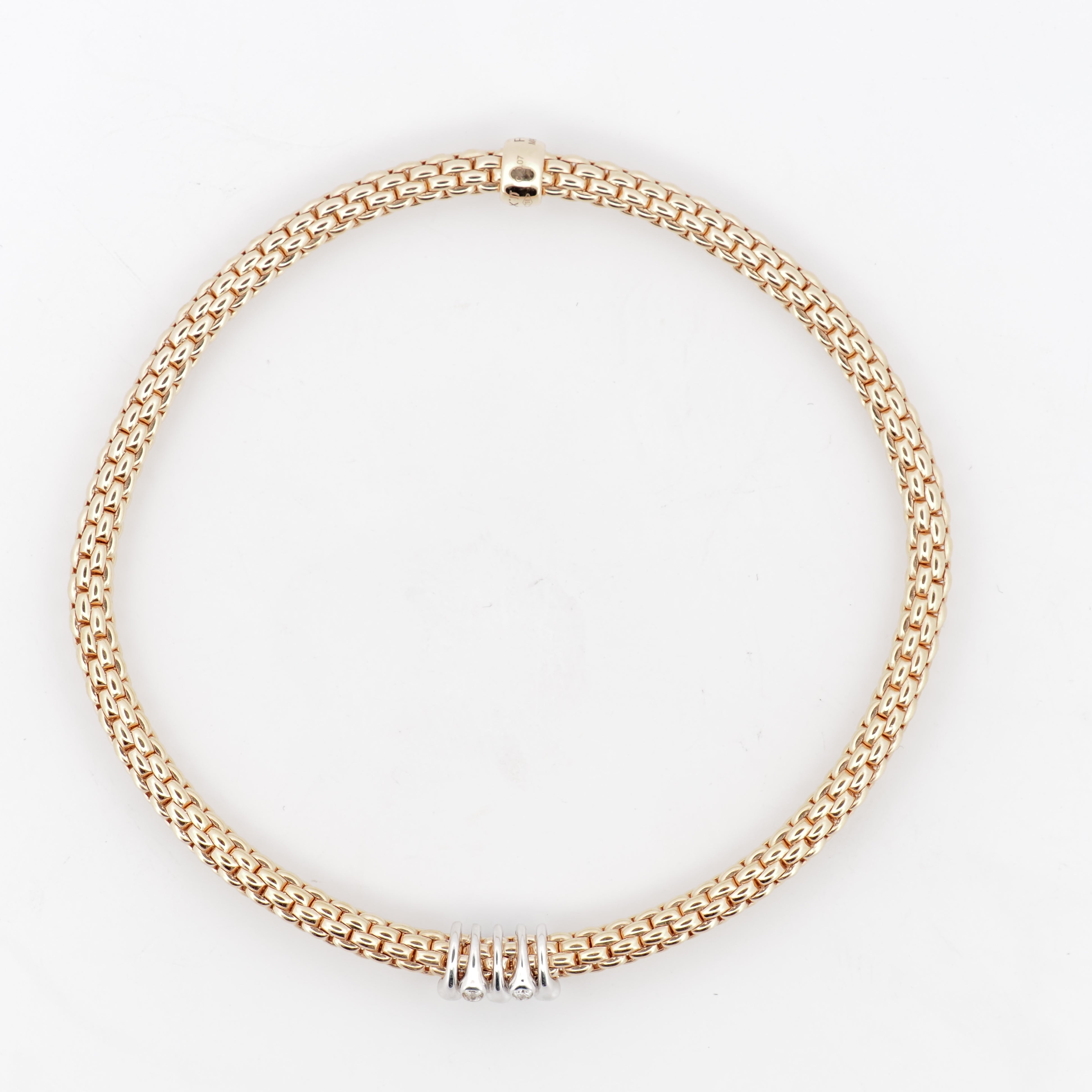 Fope - Fope Prima Armband mit 5 Brillanten Roségold Größe M - [product_sku]
