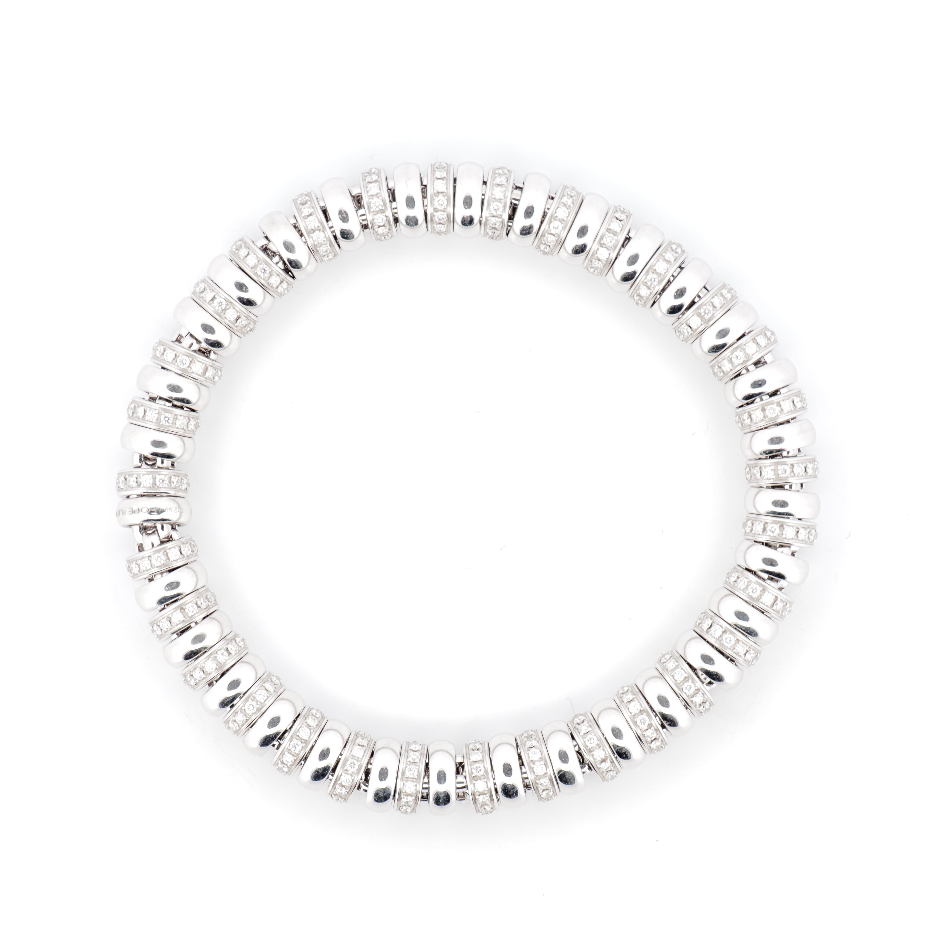 Fope - Fope FlexIt Solo Armband 31 Brillant-Ronden in 18K Weißgold Größe L - [product_sku]