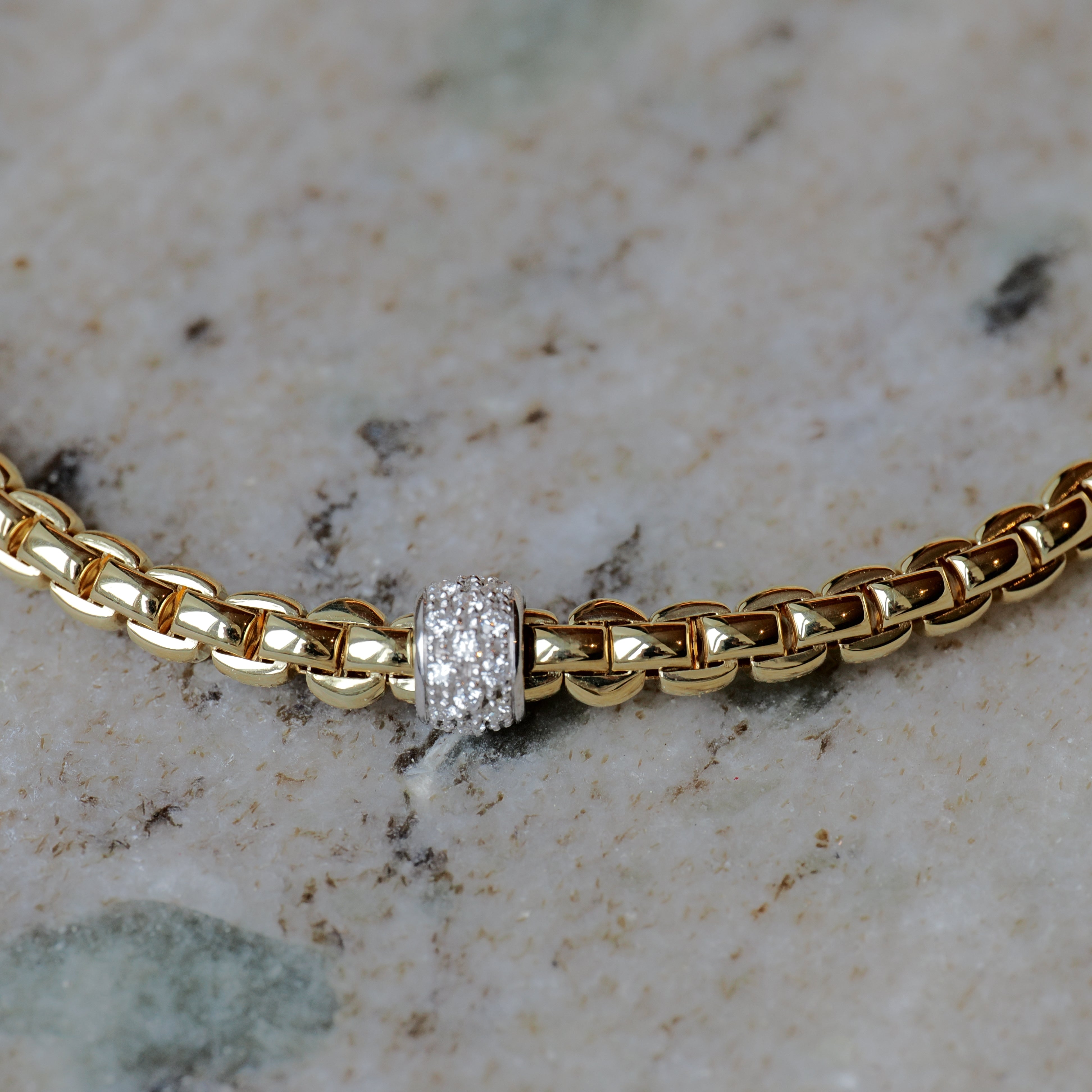 Fope - Fope Armband 18 K Gelbgold mit Brillanten Größe L - [product_sku]