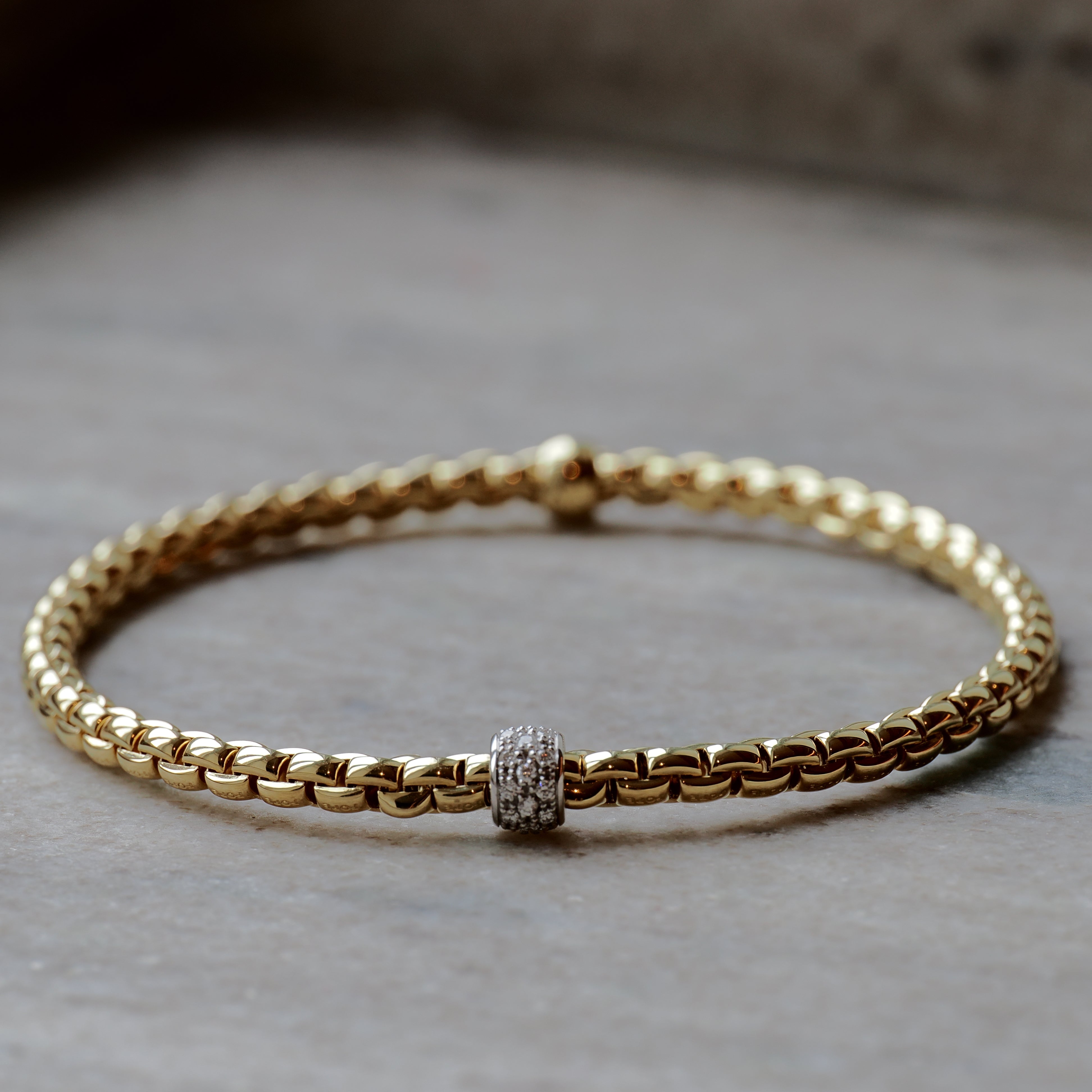 Fope - Fope Armband 18 K Gelbgold mit Brillanten Größe L - [product_sku]