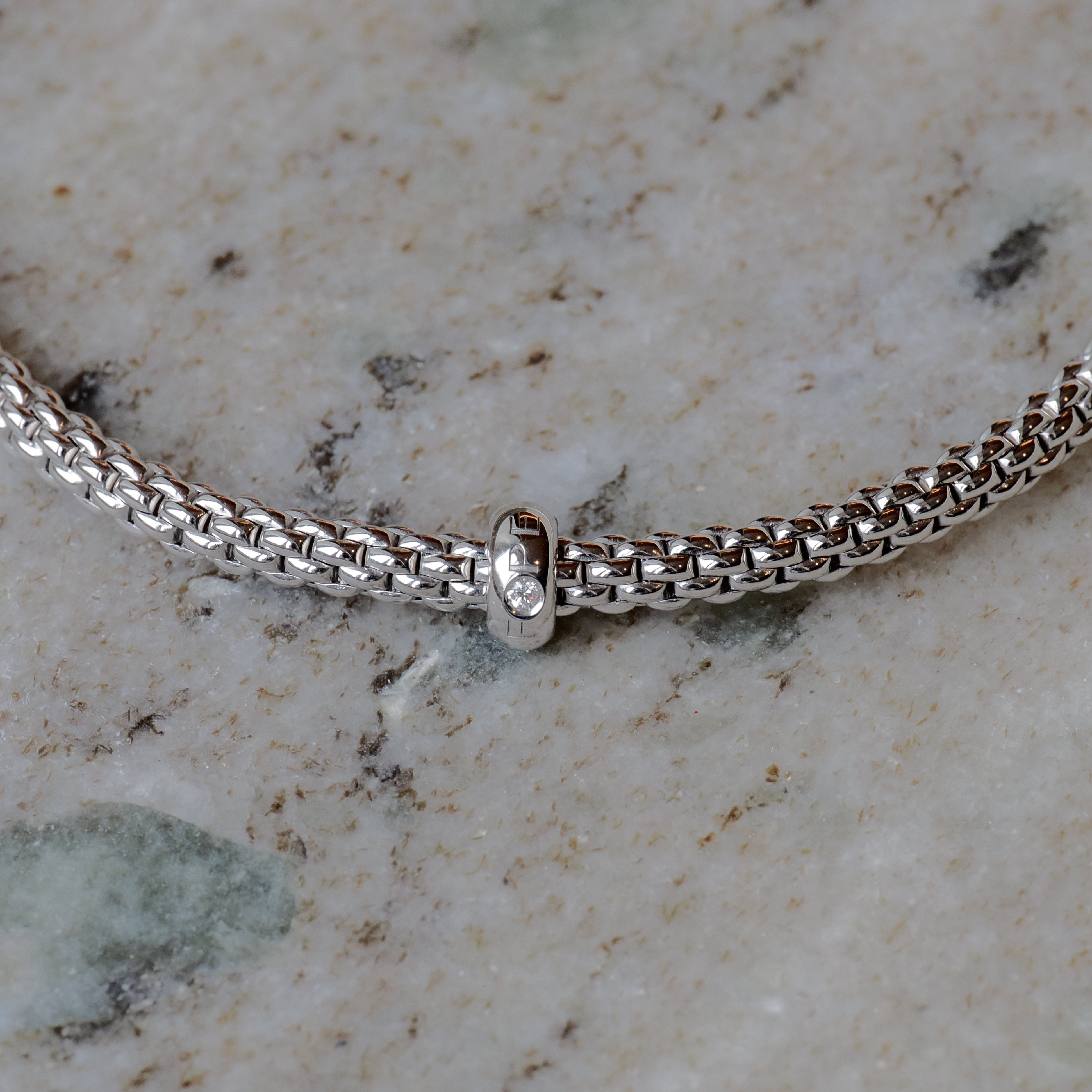 Fope - Fope Prima Flex it Armband in Weißgold mit Diamant Größe M - [product_sku]