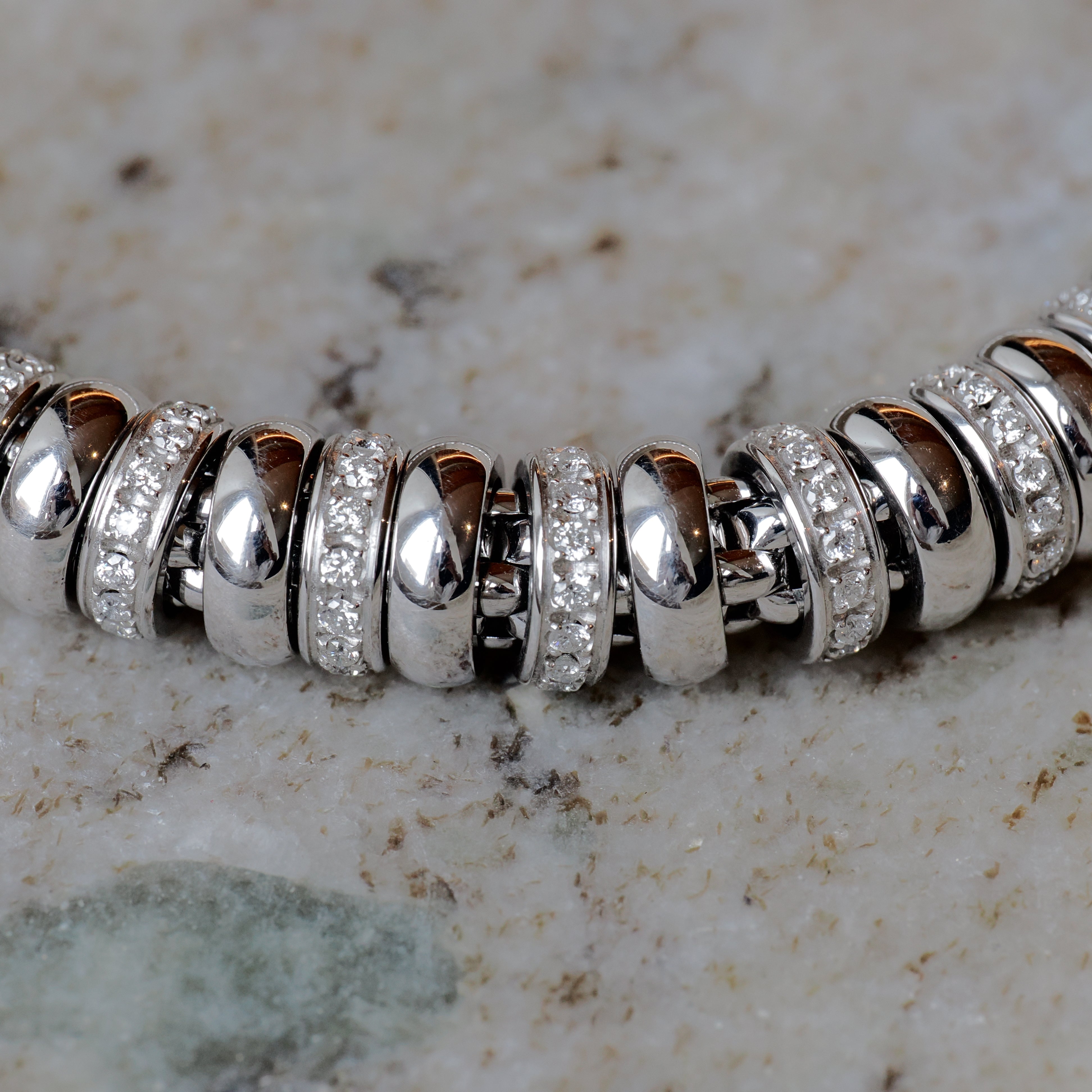 Fope - Fope FlexIt Solo Armband 31 Brillant-Ronden in 18K Weißgold Größe L - [product_sku]
