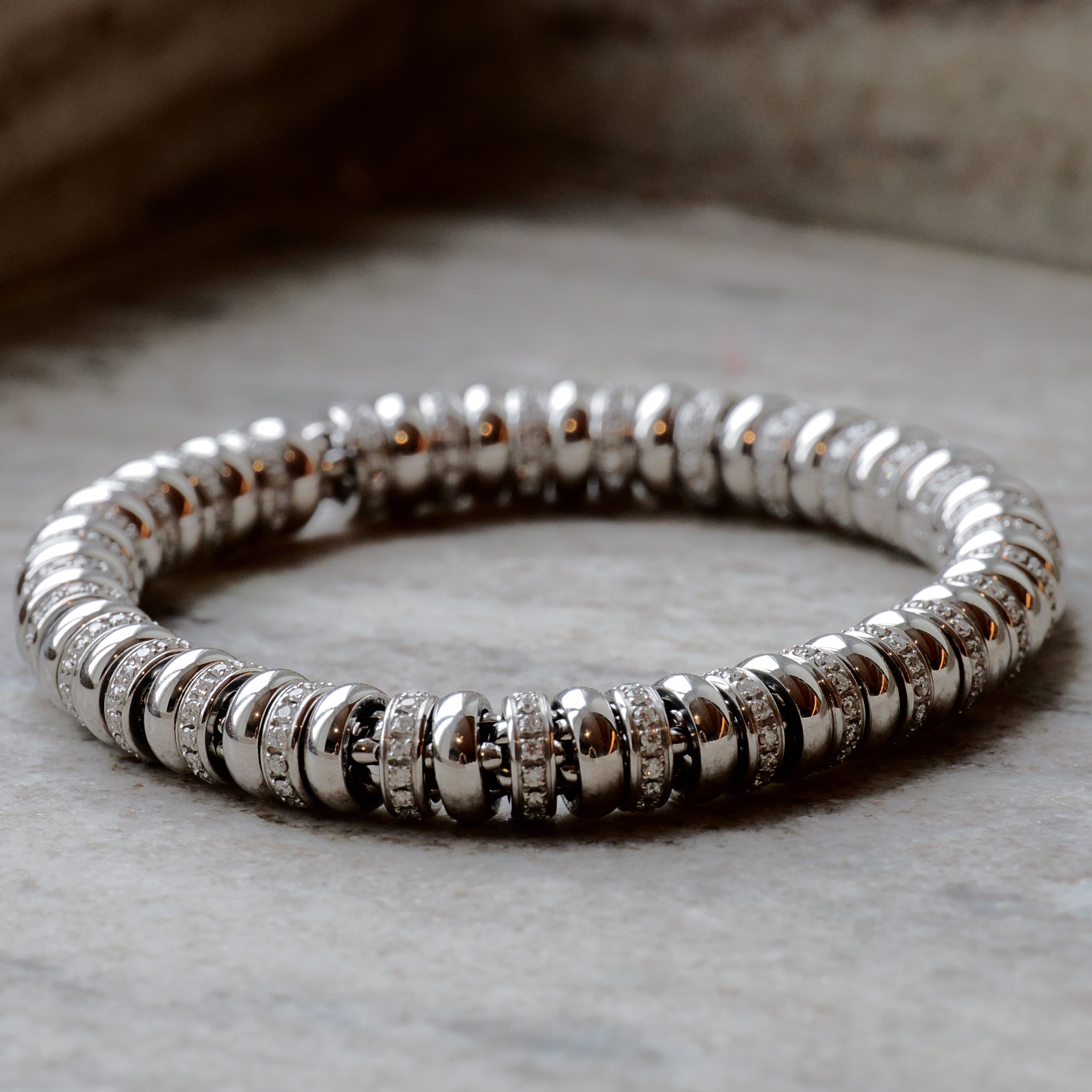 Fope - Fope FlexIt Solo Armband 31 Brillant-Ronden in 18K Weißgold Größe L - [product_sku]