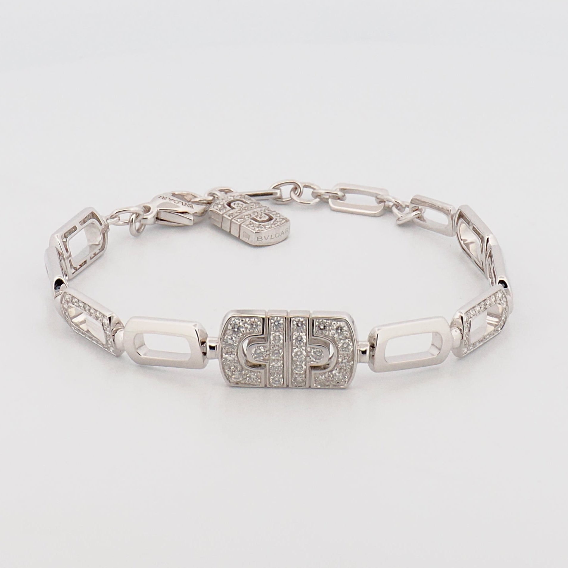 Parentesi Armband in 750 Weißgold und Diamanten