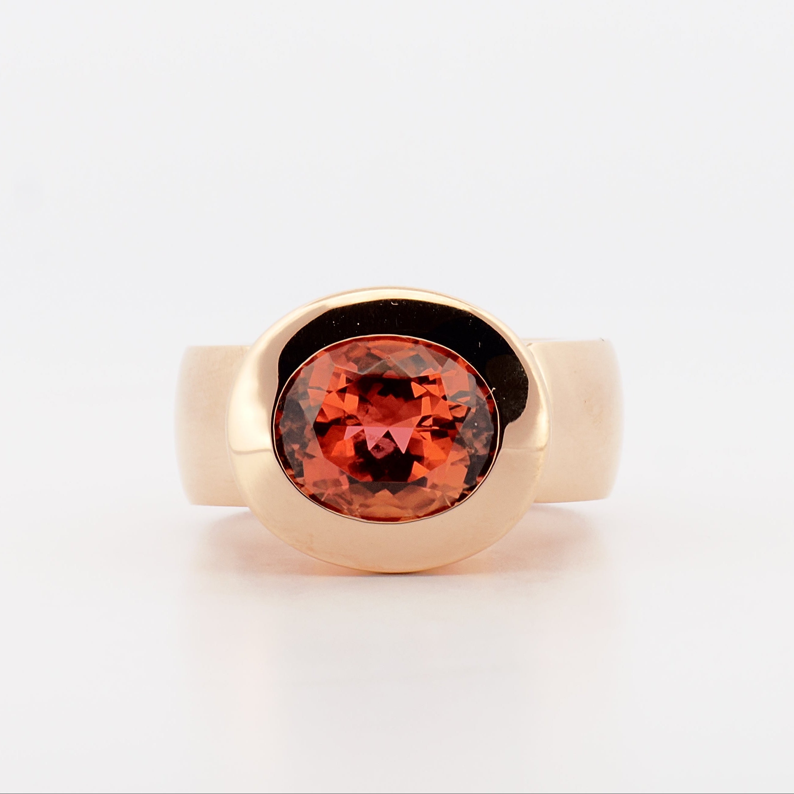 Ring #4000 L mit Turmalin 18K Roségold