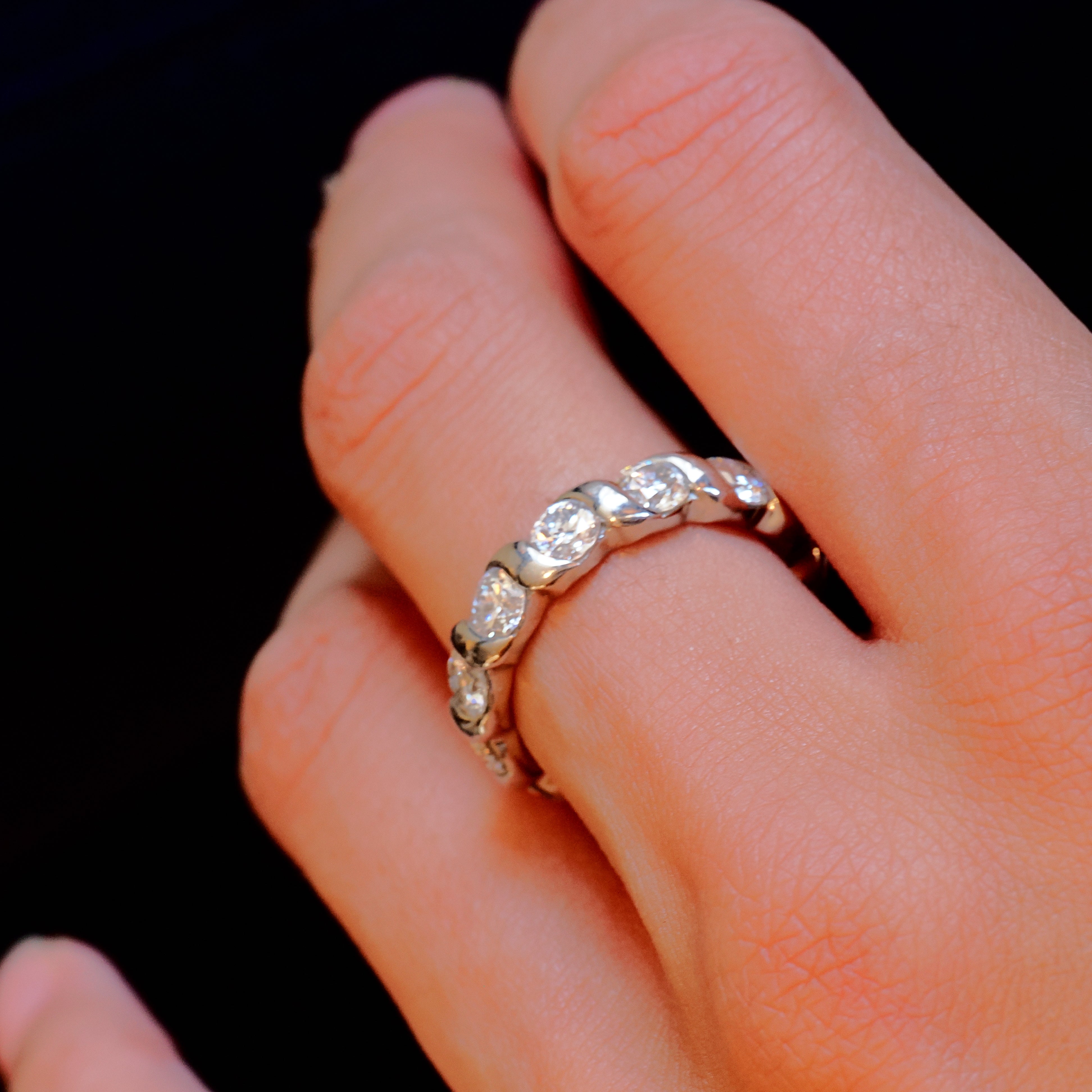 Meister Memoire Ring aus Platin mit Diamanten