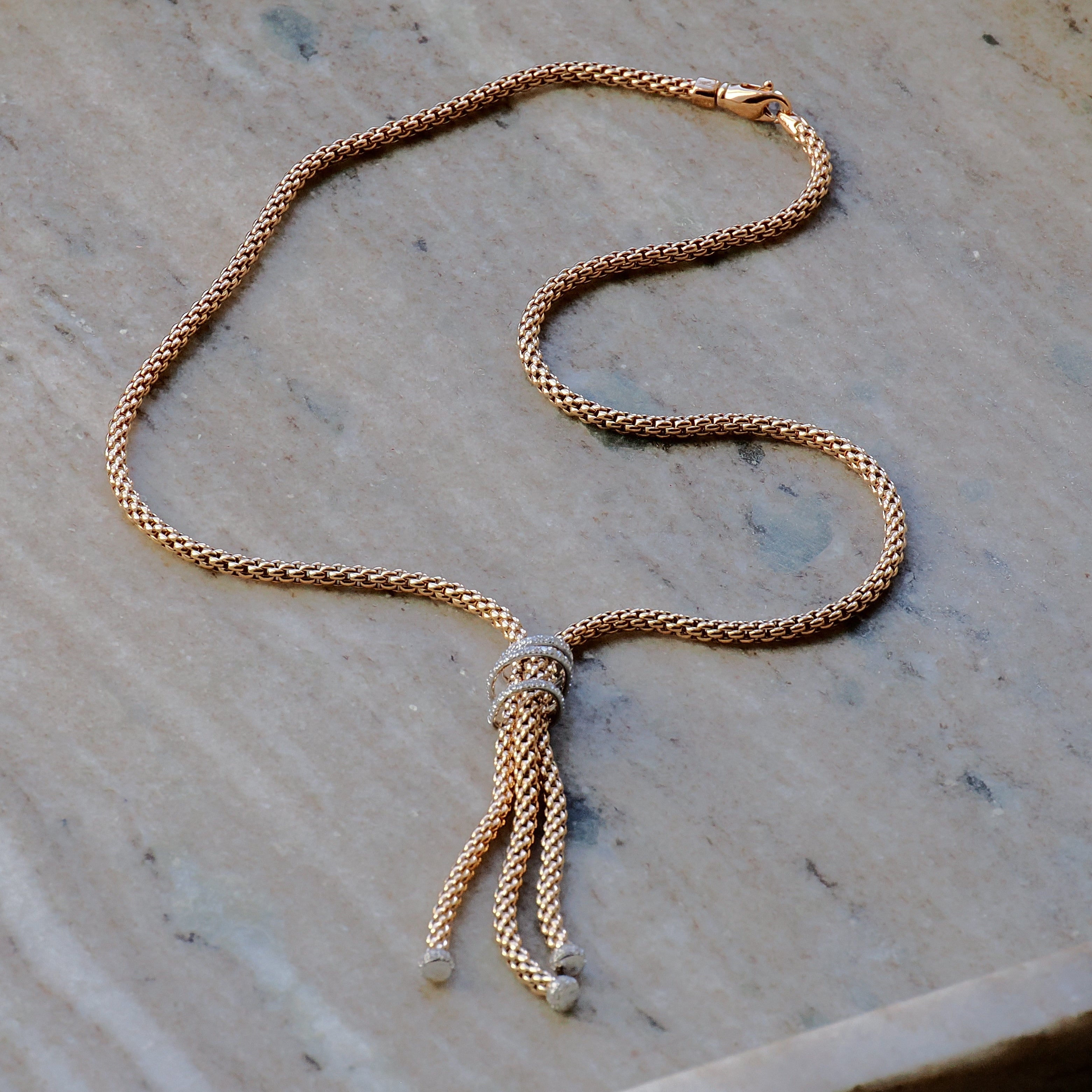 Collier "Prima" in 18K Roségold 43cm