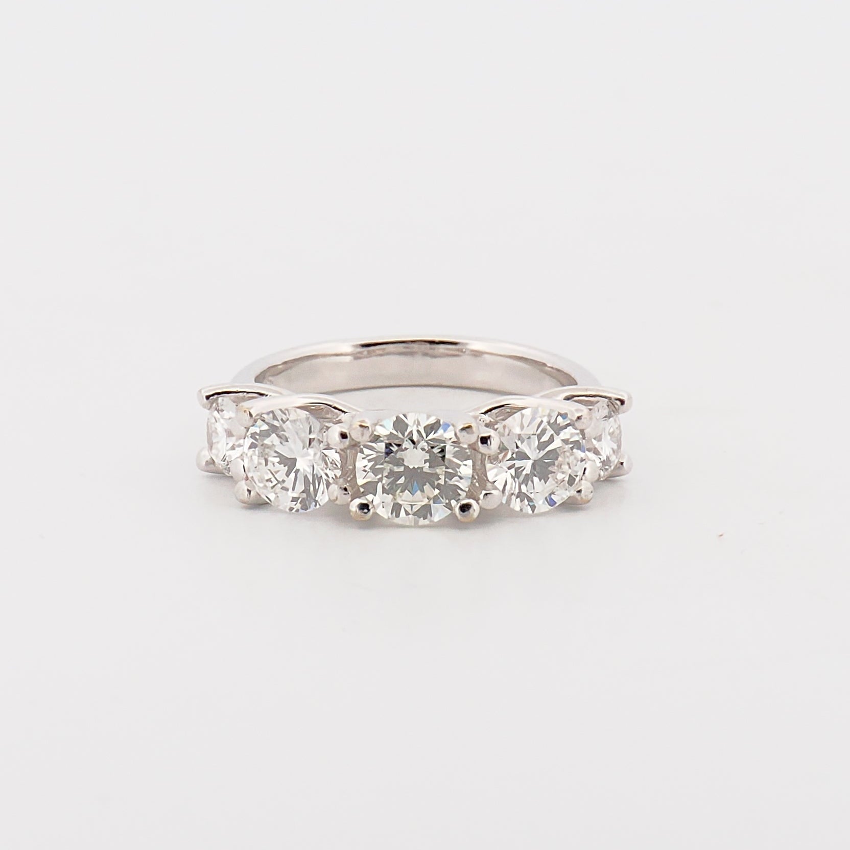 Vintage Halb Memoire Ring mit 5 Brillianten